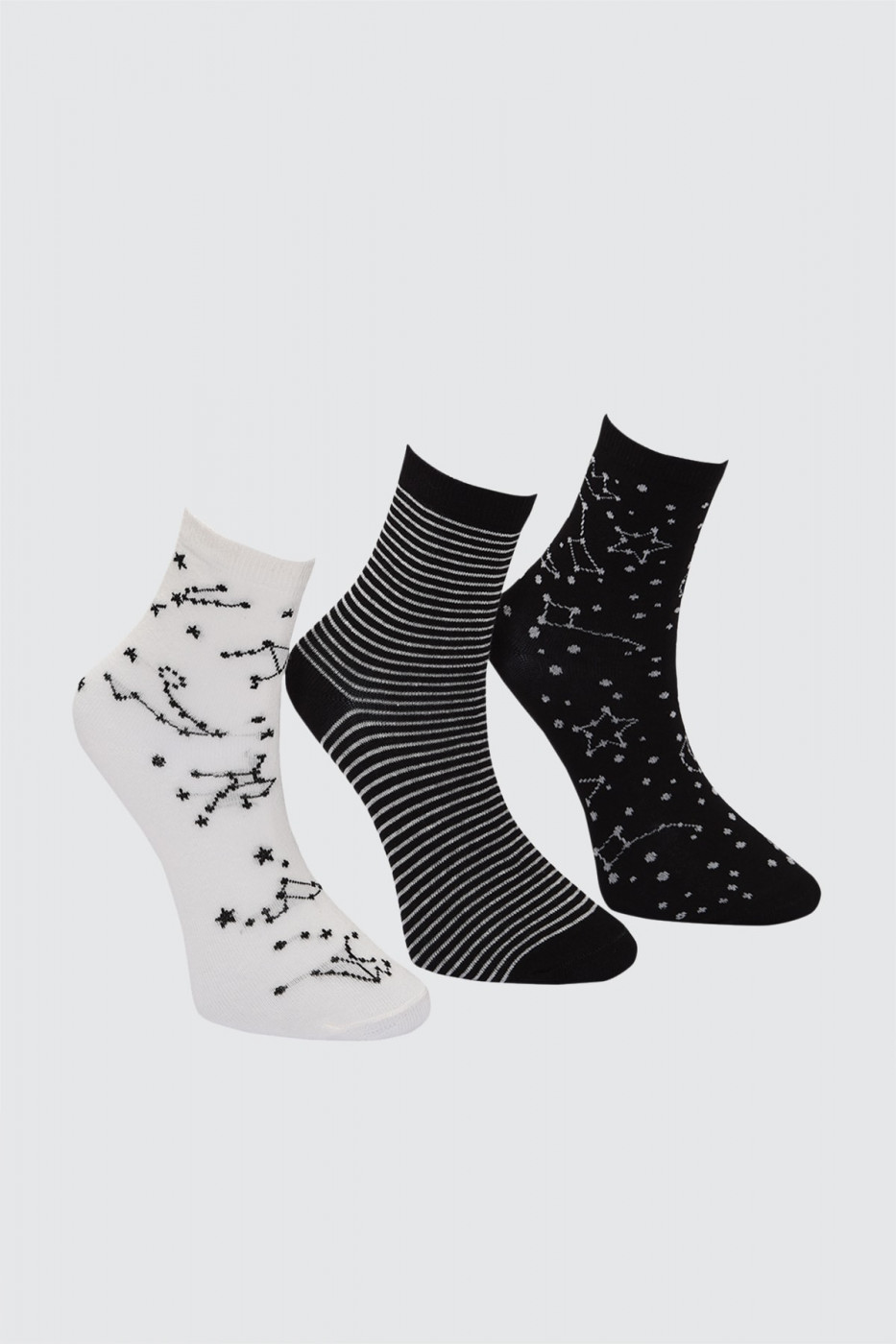 Trendyol Multicolor Printed 3 Pack Knitted Socks