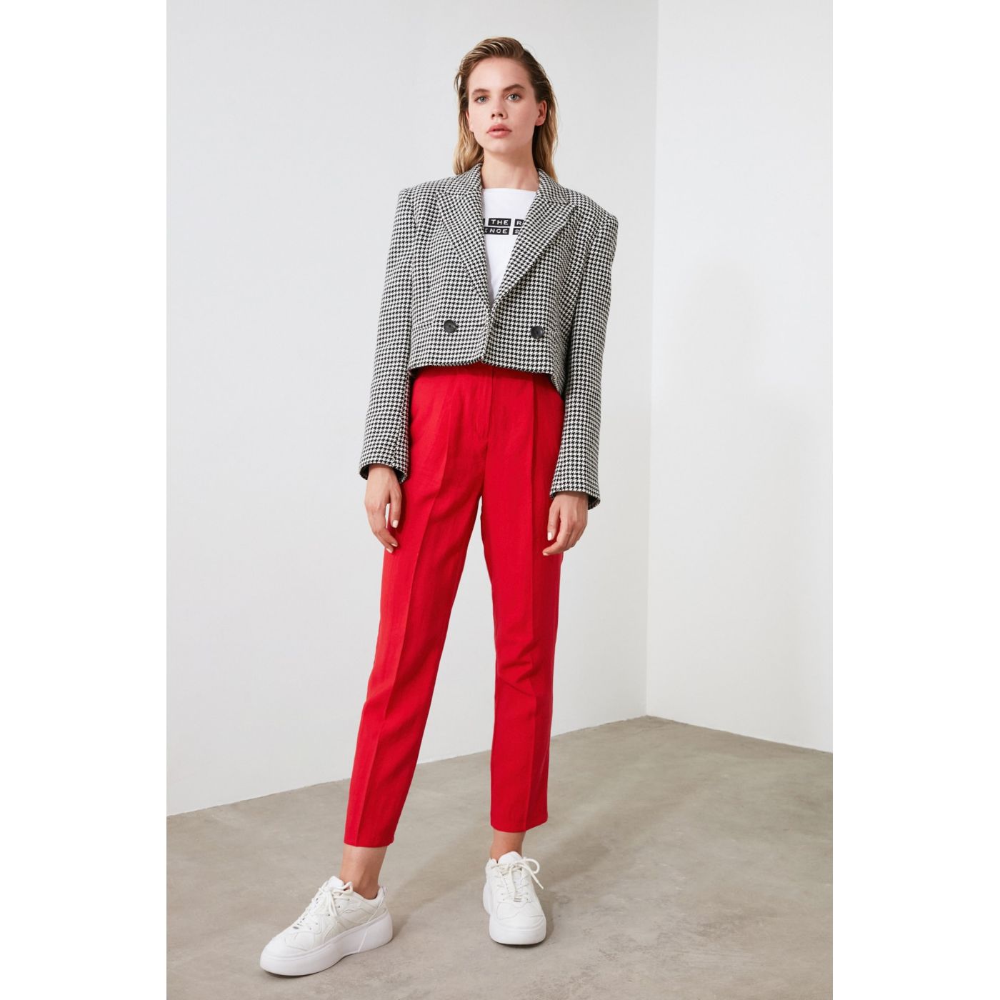 Trendyol Red Basic Pants