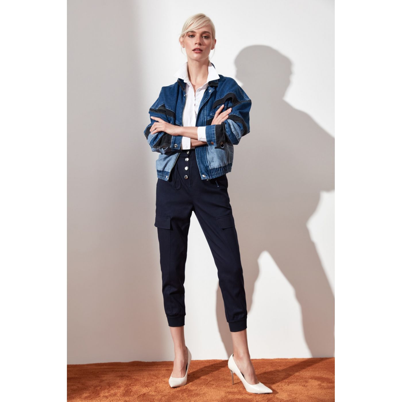 Trendyol Navy Button Pants