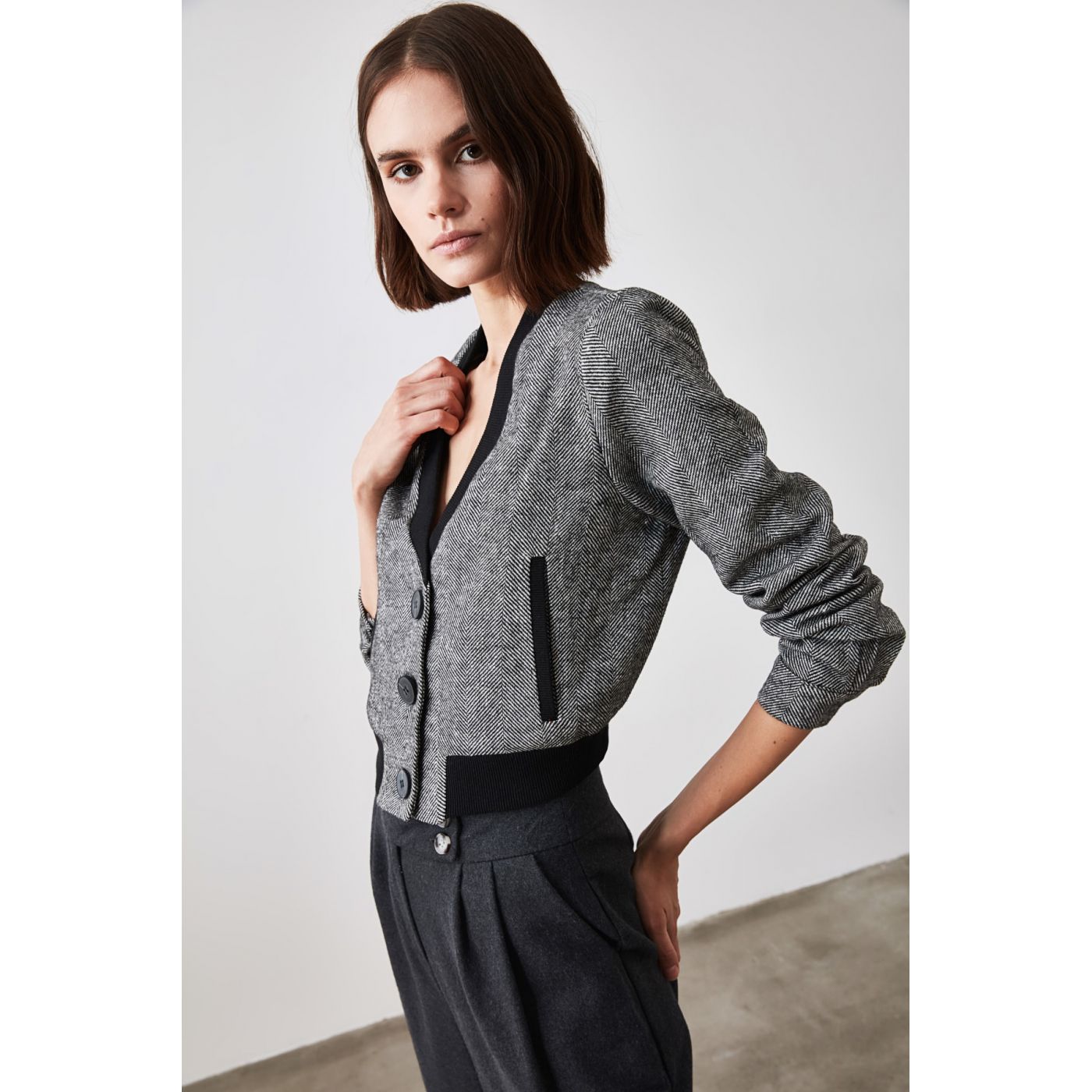 Trendyol Black Crop Jacket