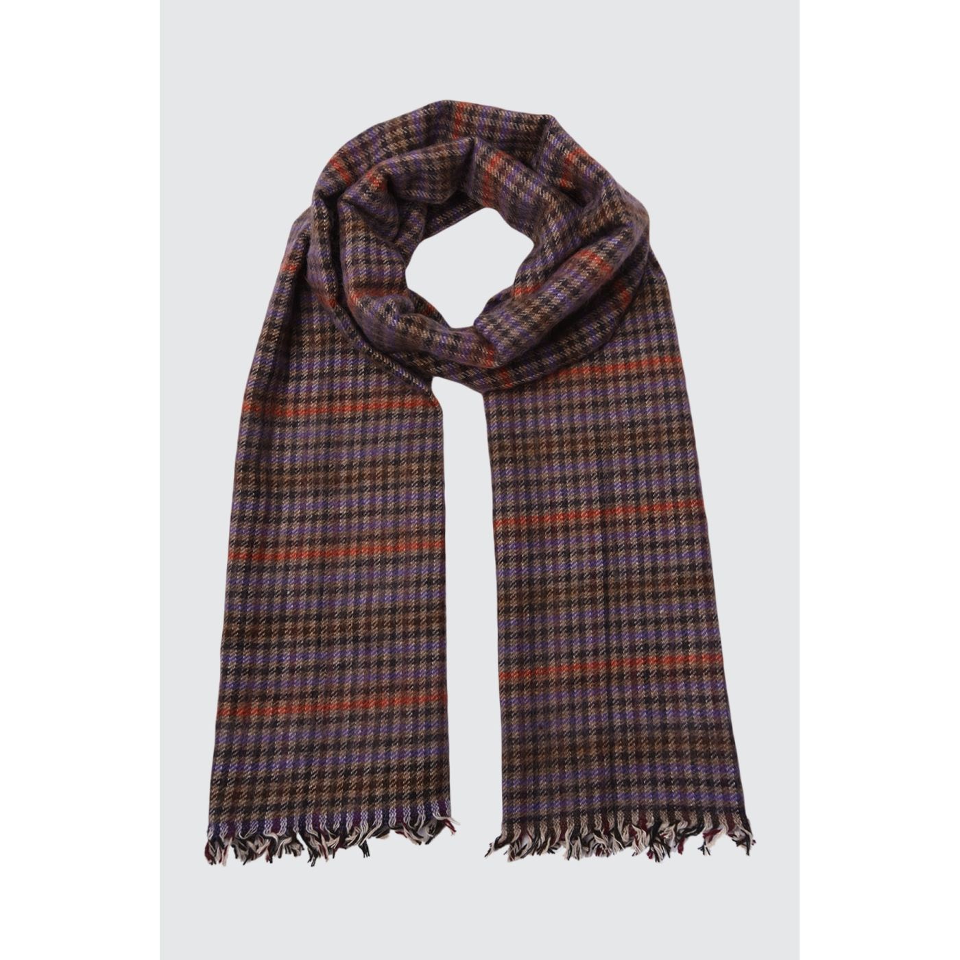 Trendyol Brown Plaid Pattern Scarf