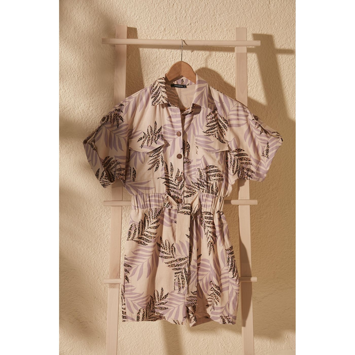Trendyol MultiColor Pocket Detailed Button Edifit Jumpsuit