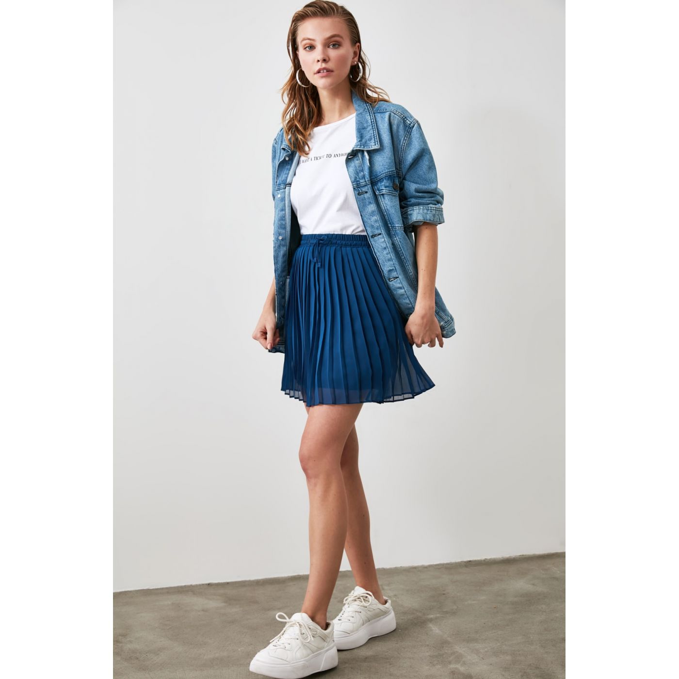 Trendyol Oil Binding Detailed Skirt
