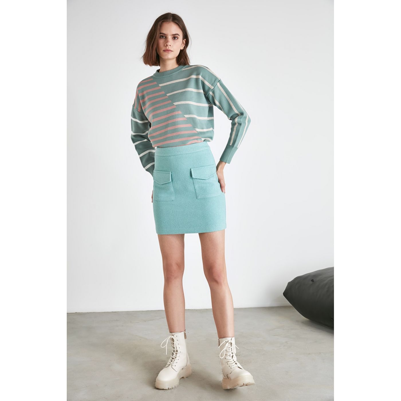 Trendyol Mint Pocket Detailed Skirt