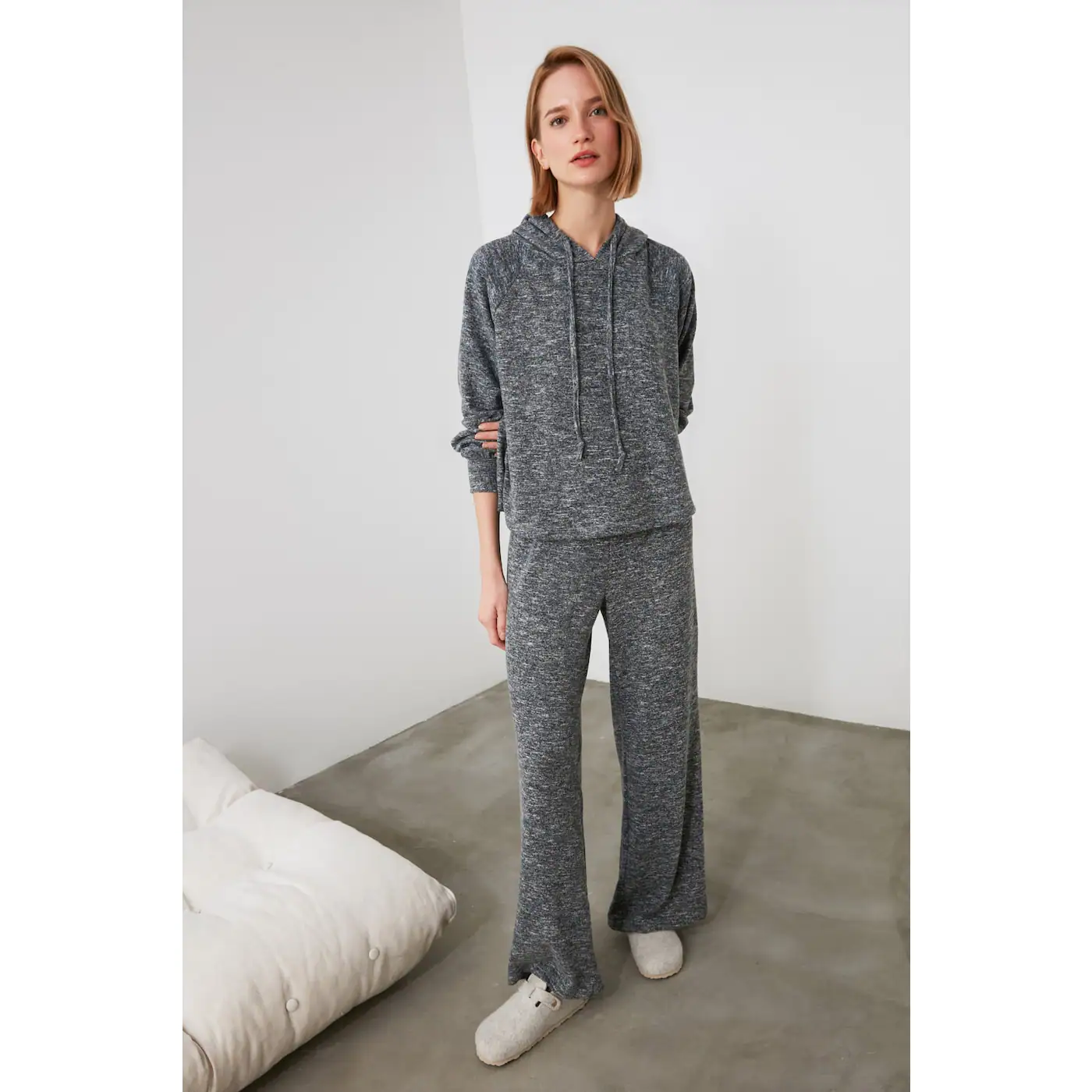 Trendyol Navy Knitted Pajama Set
