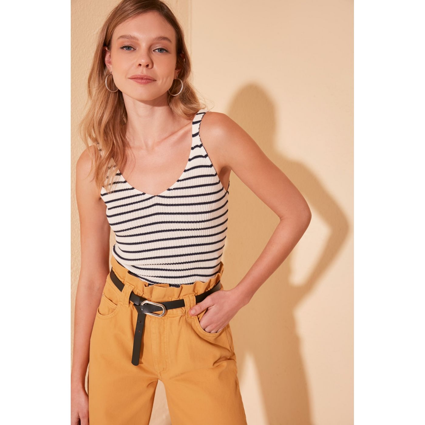 Trendyol Navy Striped KnitWear Blouse