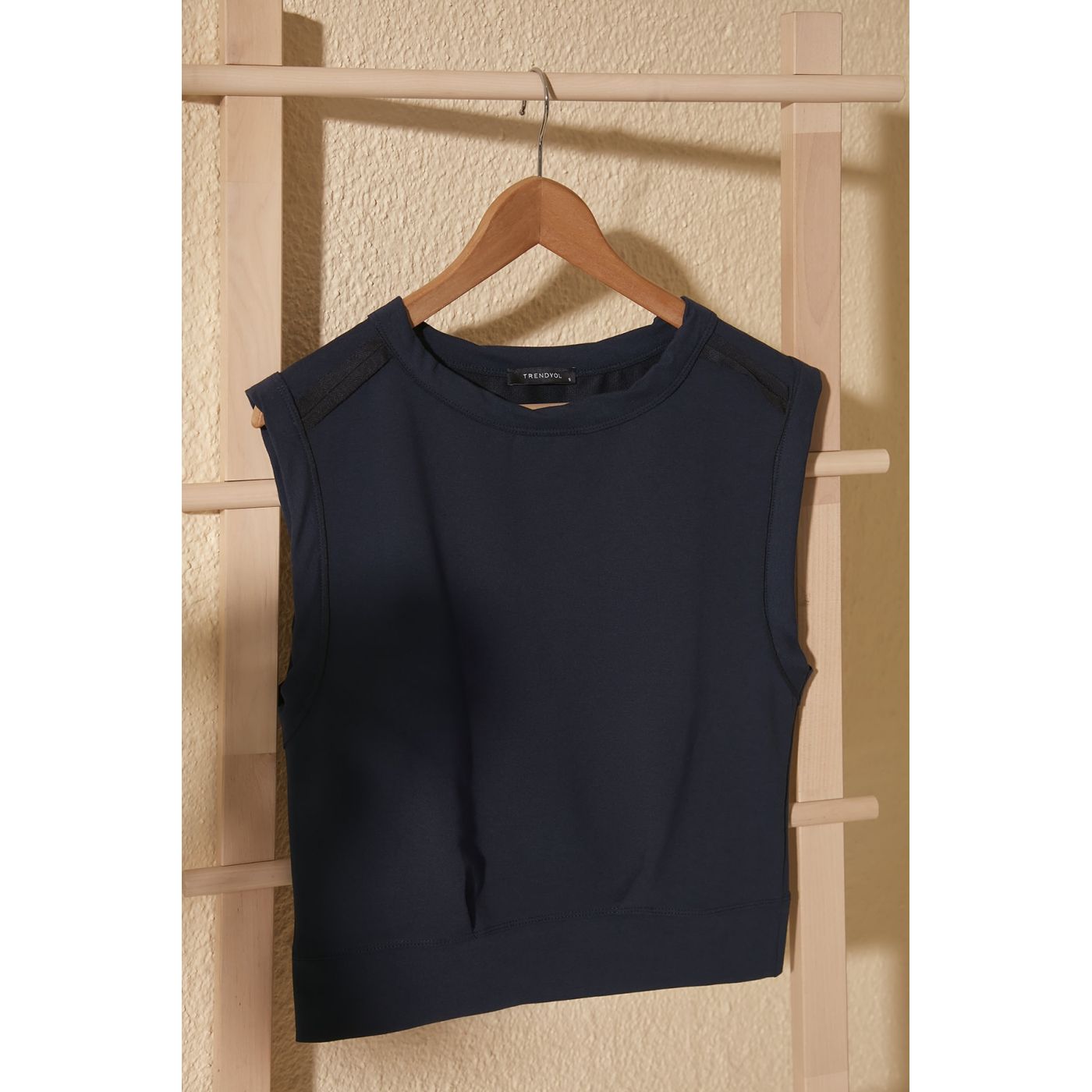 Trendyol Navy Sleeveless Basic Knitted Blouse