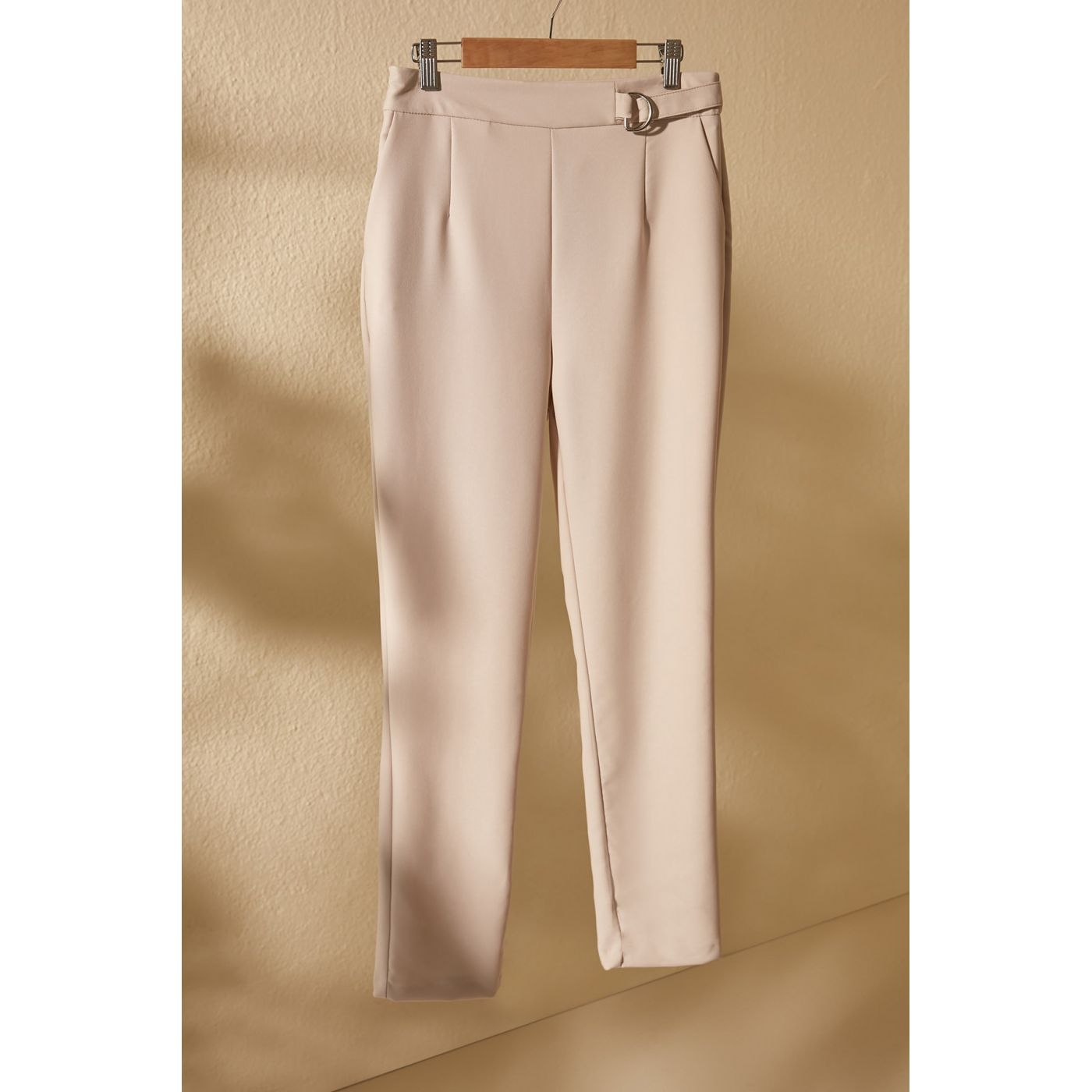 Trendyol Beige Buckle Detailed Pants