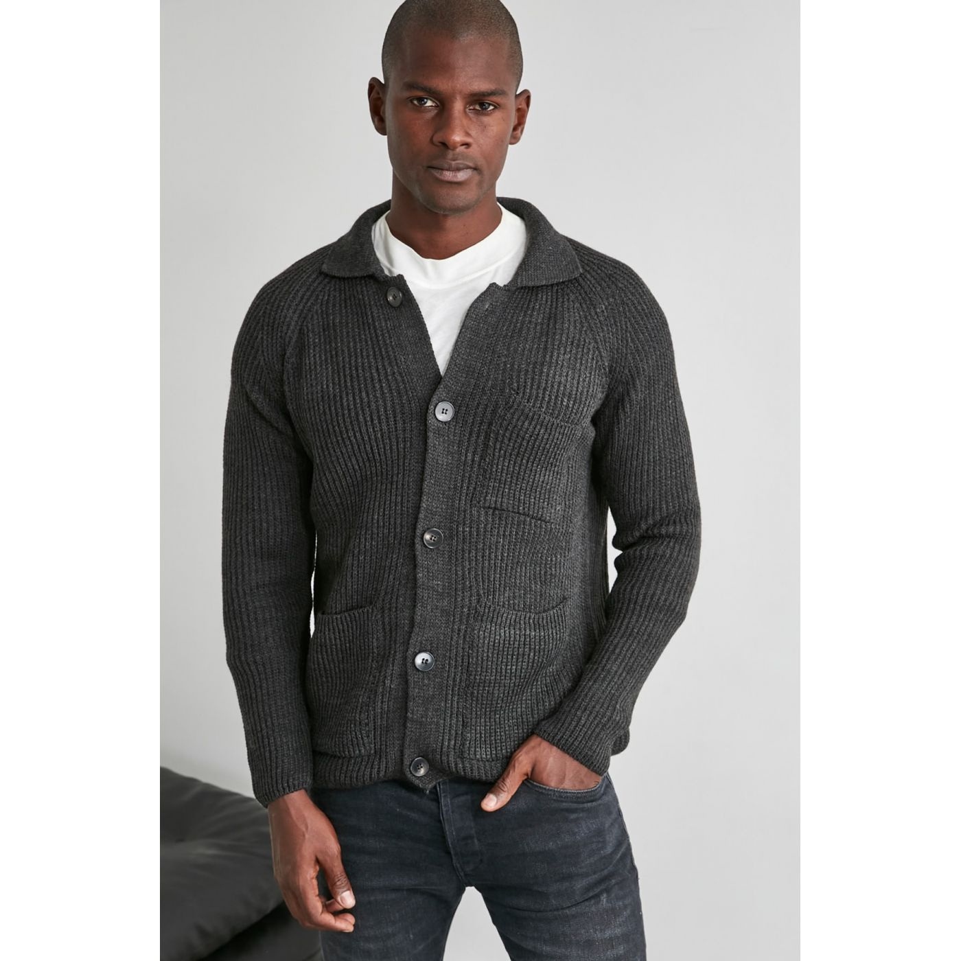 Trendyol Anthracite Men's Cardigan