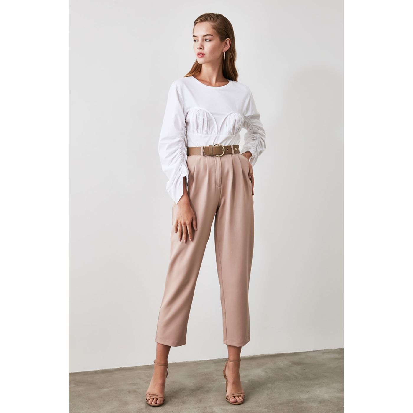 Trendyol Stone Basic Pants