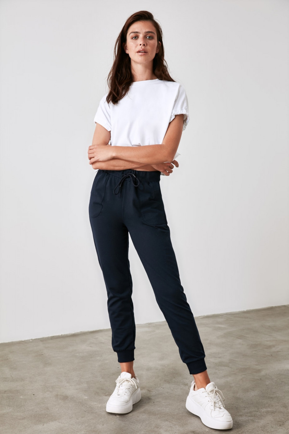 Trendyol Navy Basic Jogger Knitted Tracksuit bottom