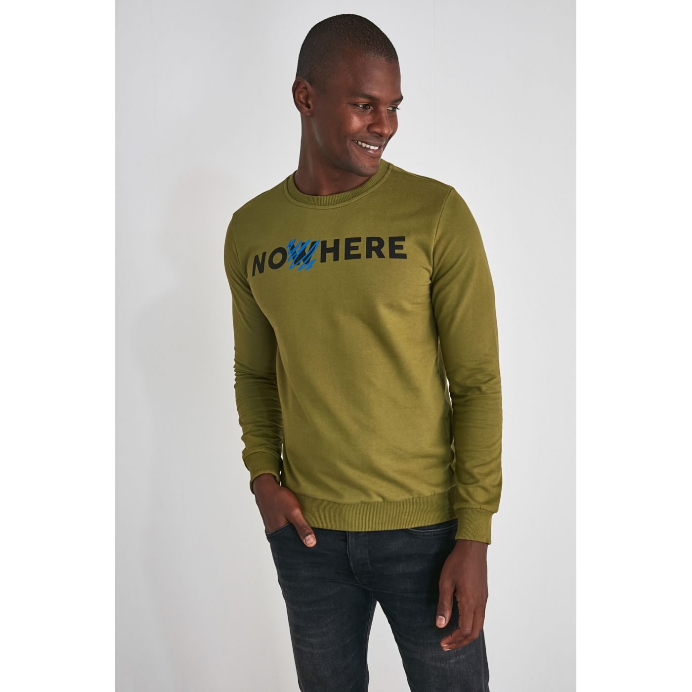 Trendyol Khali deer Men's Printed Sweatshirt