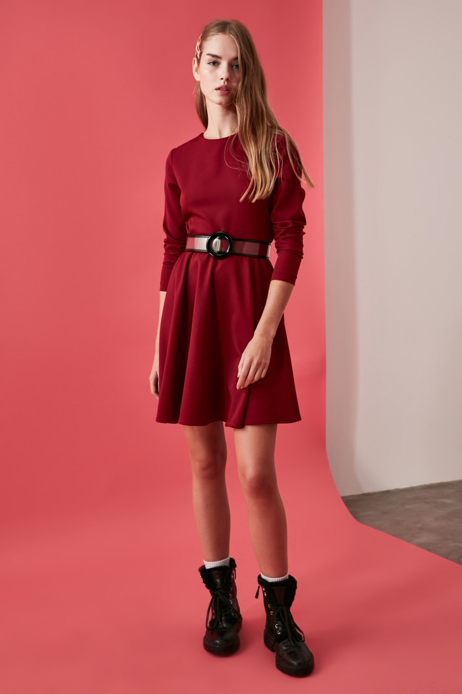 Trendyol Burgundy Volli Dress