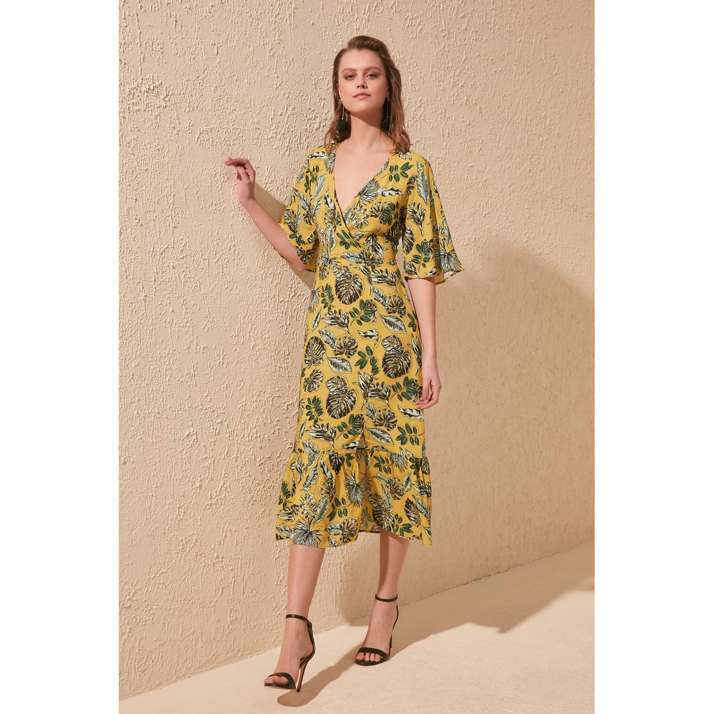 Trendyol Multi-Color Cruise Neck Dress