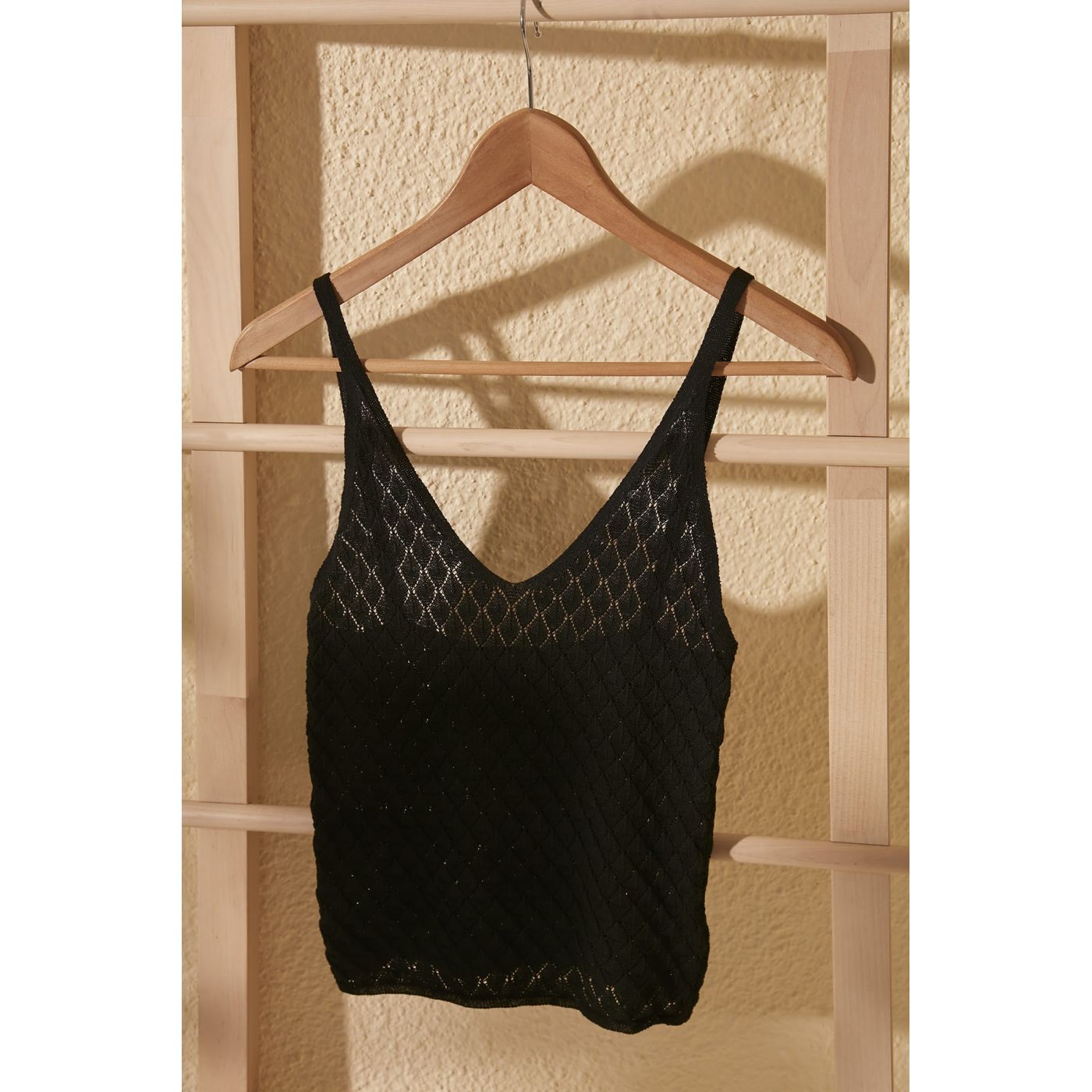 Trendyol Black Sulk Hanger Knit Blouse