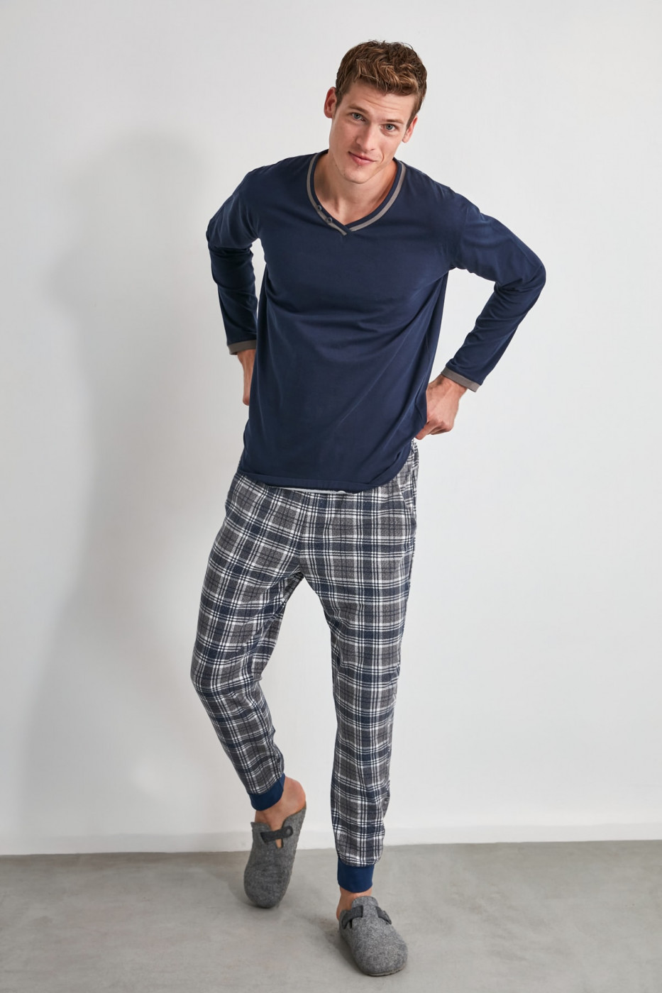 Trendyol Plaid Knitted Pajama Set