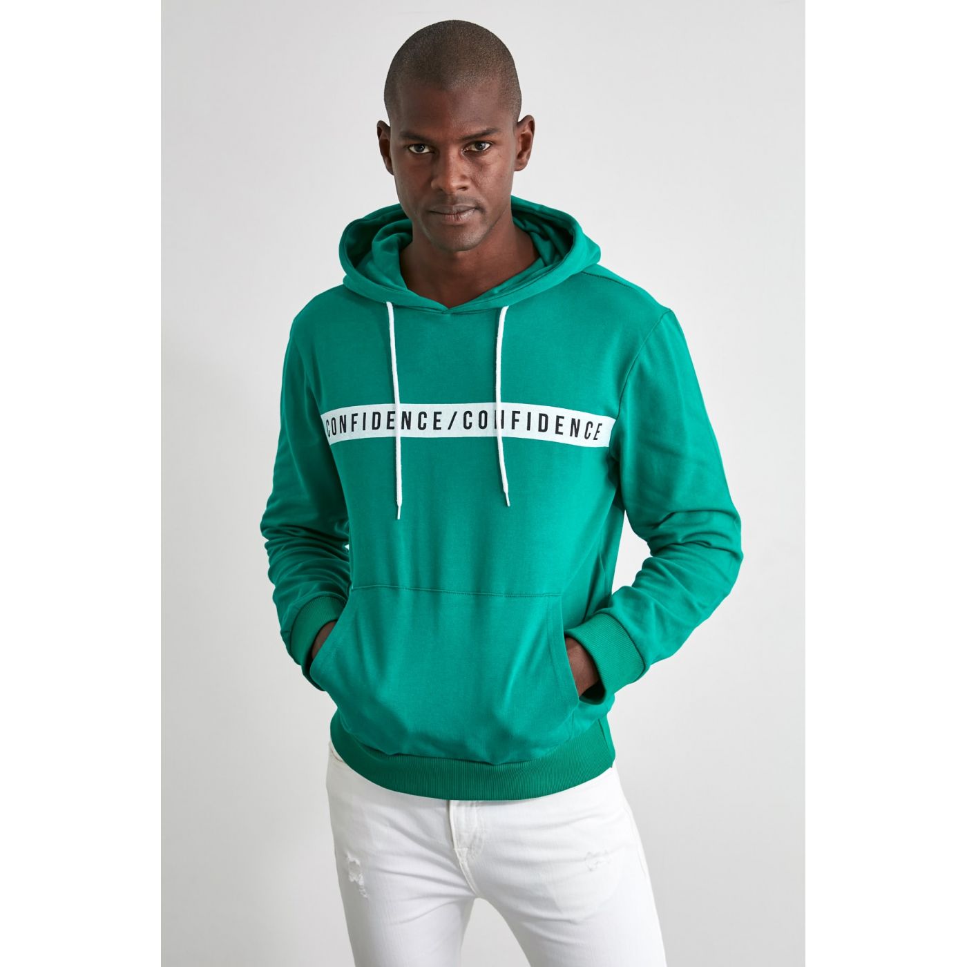Trendyol Green Men's Printed Sweatshirt