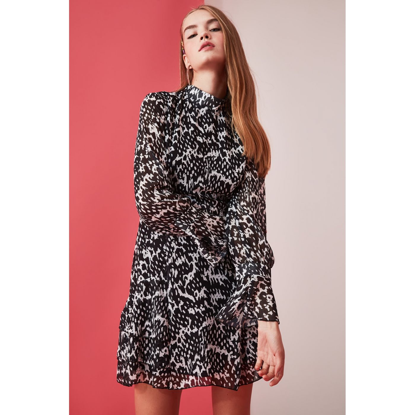 Trendyol Black Leopard Dress