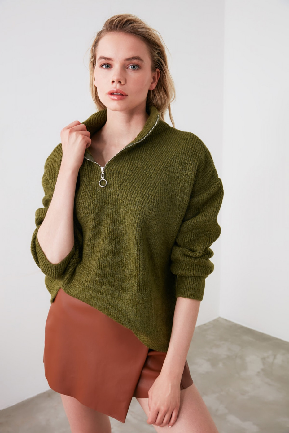 Trendyol Khai Zip Knitwear Sweater