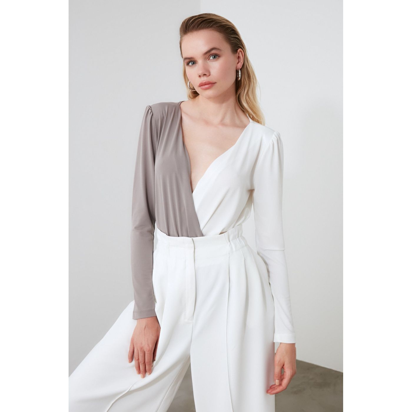 Trendyol Knitted Body WITH Mink Color Block Cruise Ruplizer Stud stubble