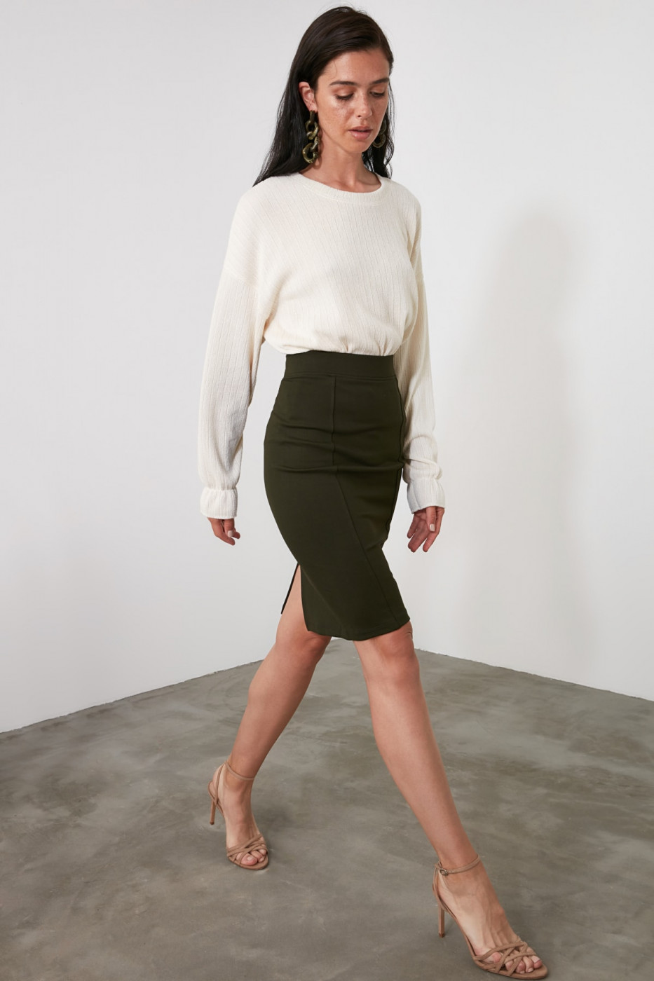 Trendyol Khai Knitted Pencil Skirt