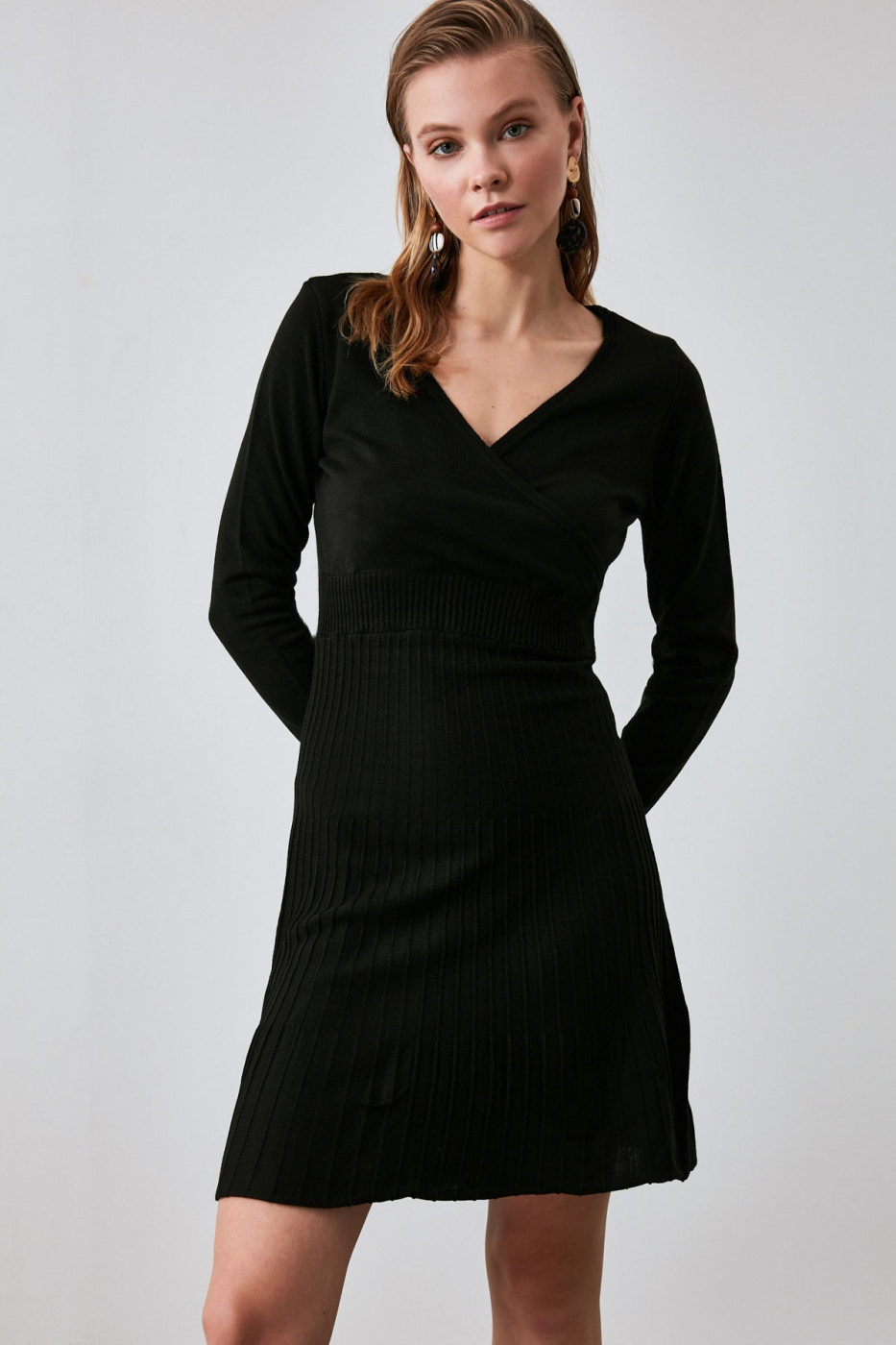 Trendyol Black Cruise Knitwear Dress