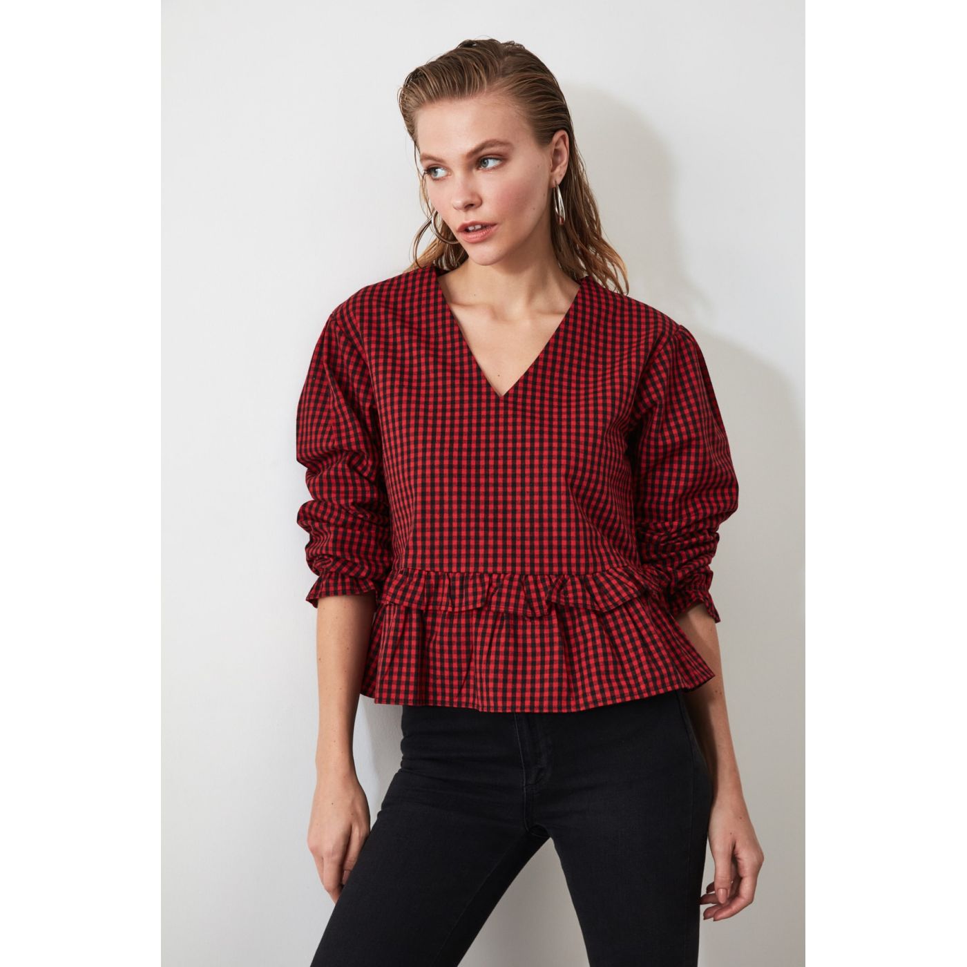 Trendyol Red Square Blouse