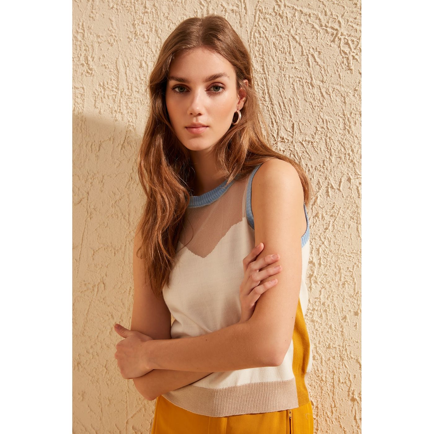 Trendyol Multicolor Transparent Detailed Sweater Blouse