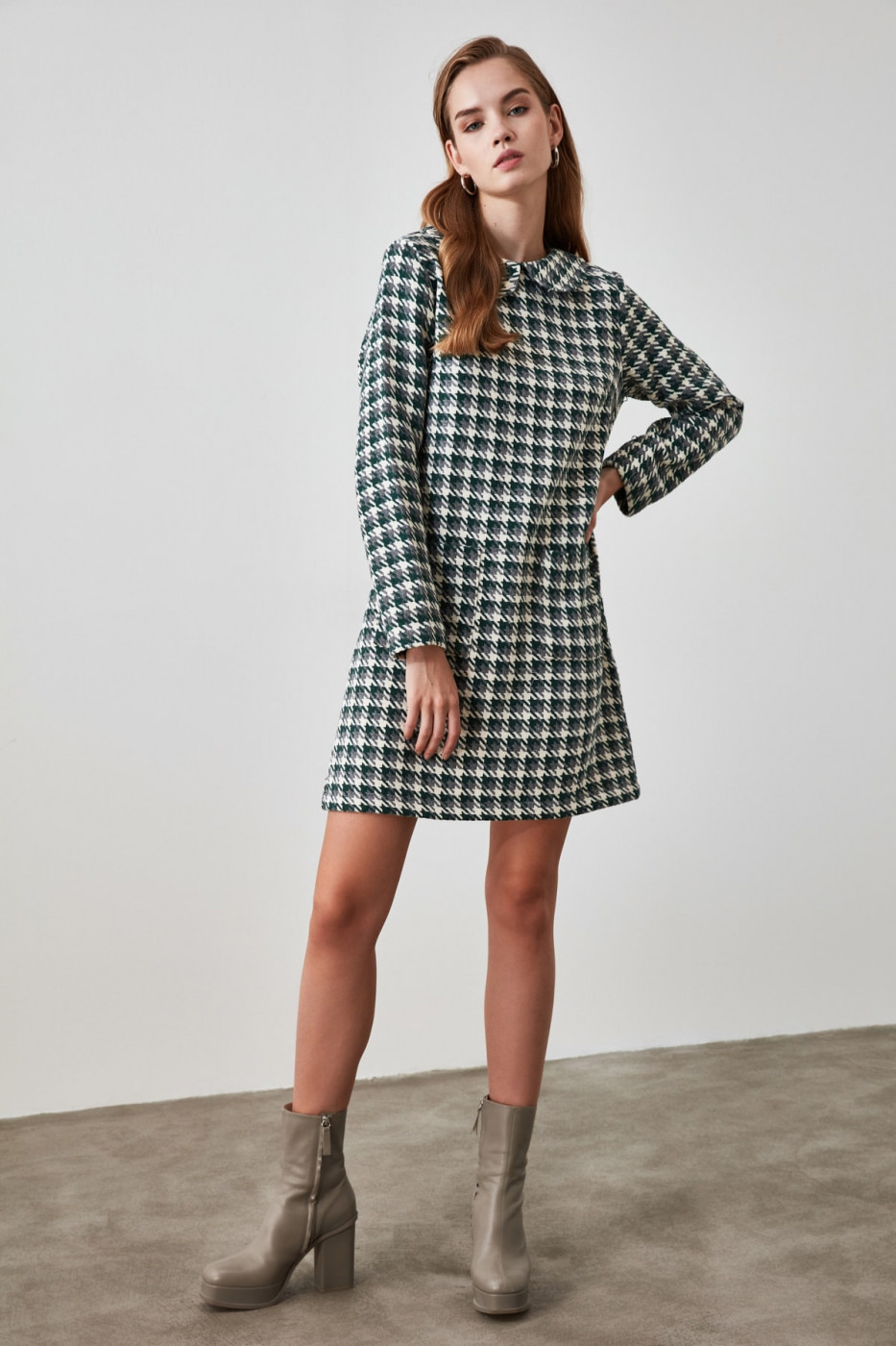 Trendyol Multicolored Neckline and Pocket Detailing Dress