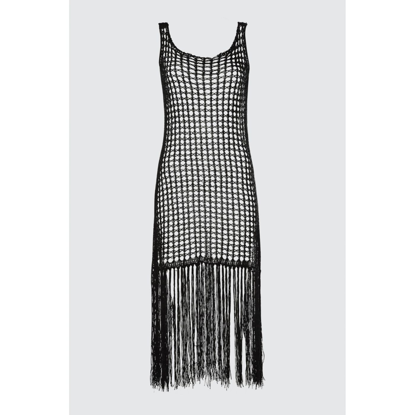 Trendyol Black Tasseled KnitWear Dress