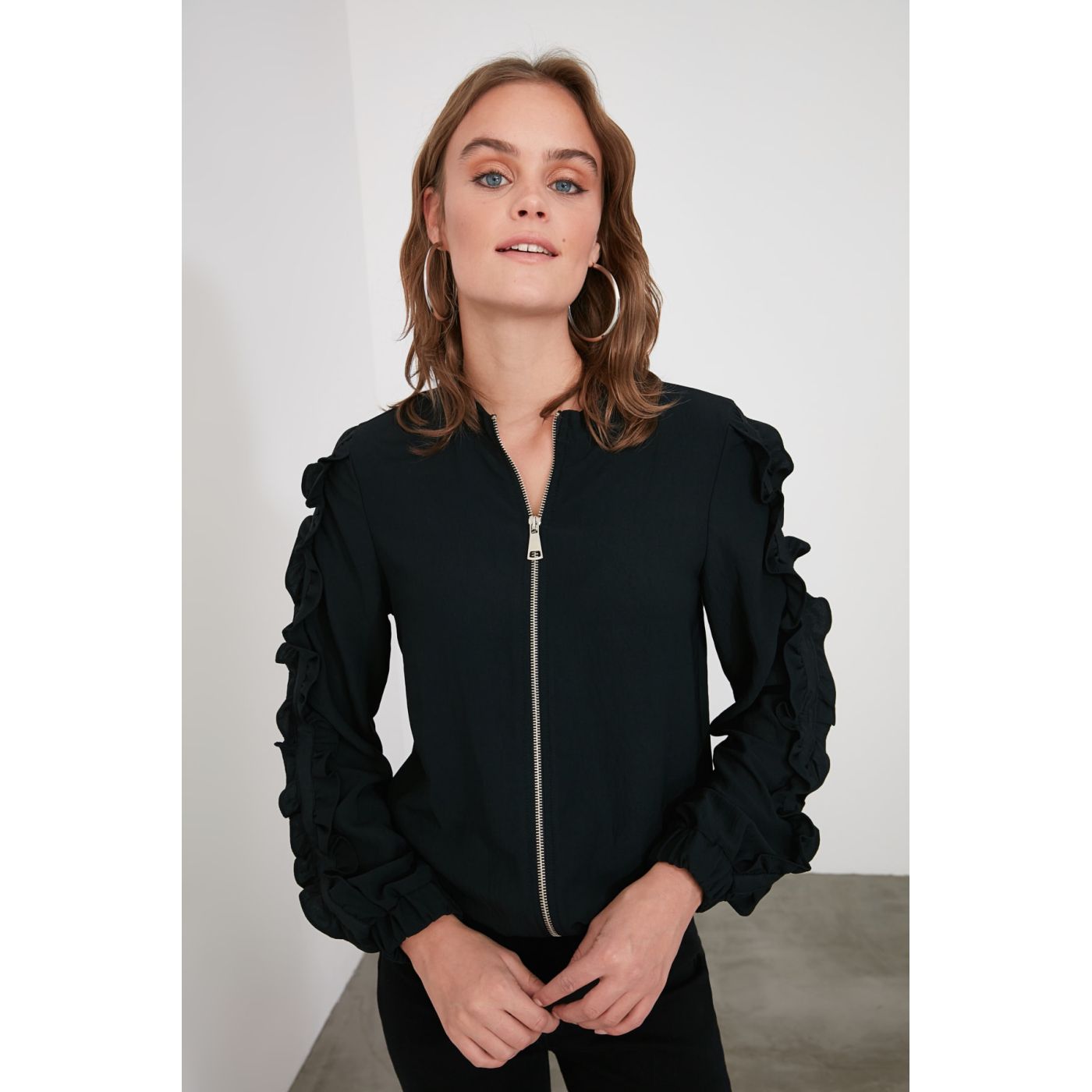 Trendyol Black Zip Shirt