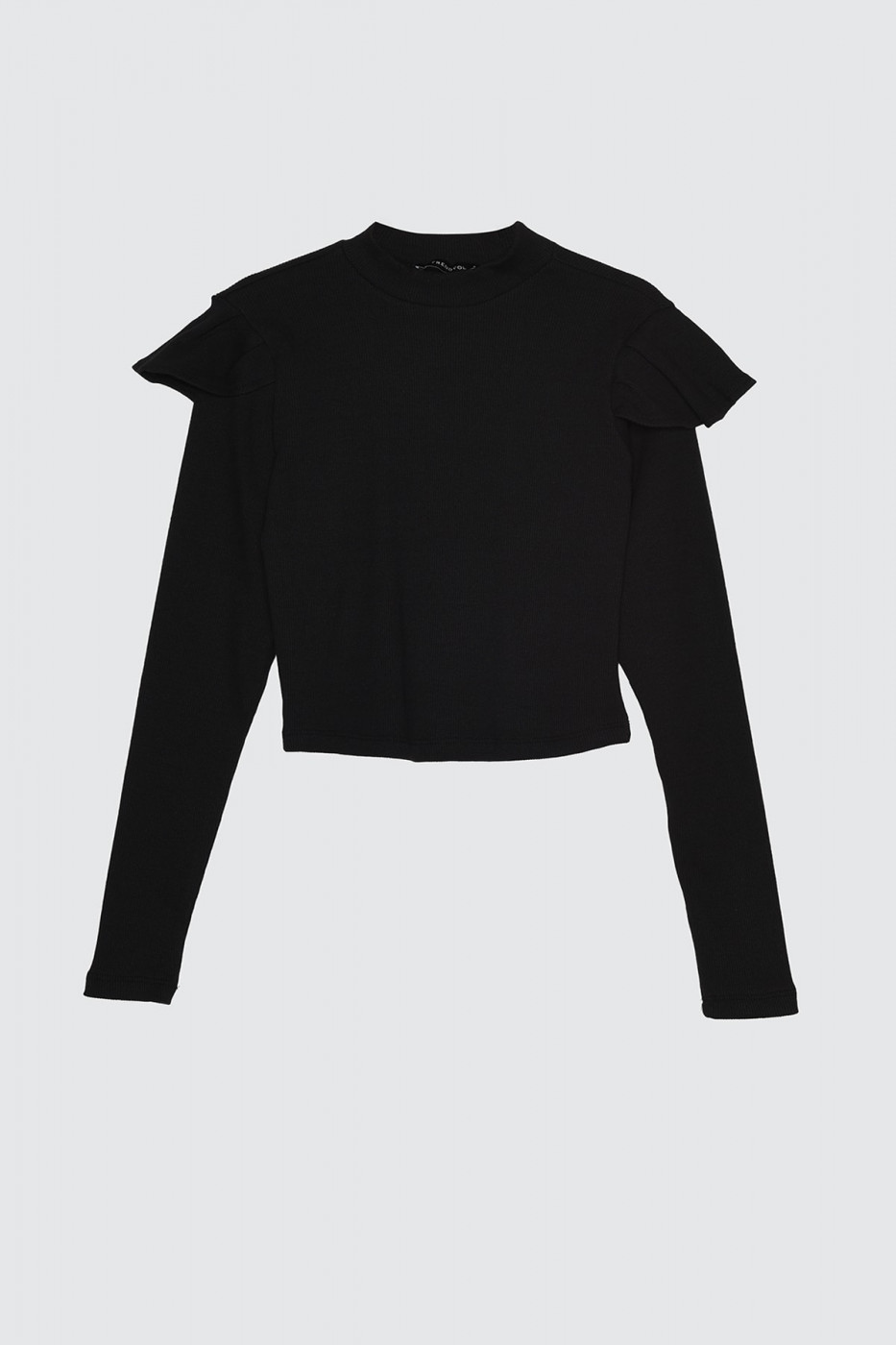 Trendyol Black Frill DetailFitilli Knitted Blouse