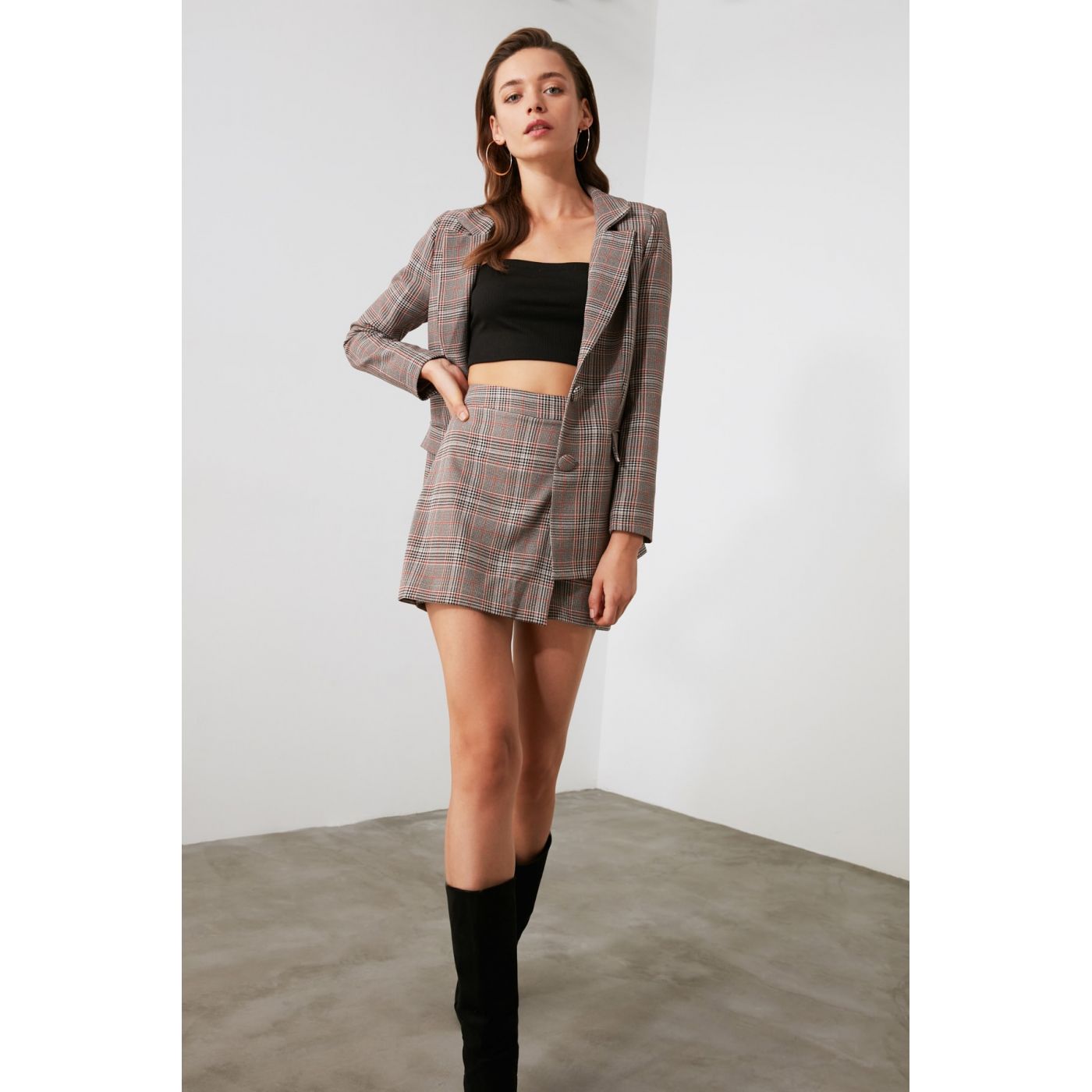 Trendyol Brown Striped Shorts & Bermuda