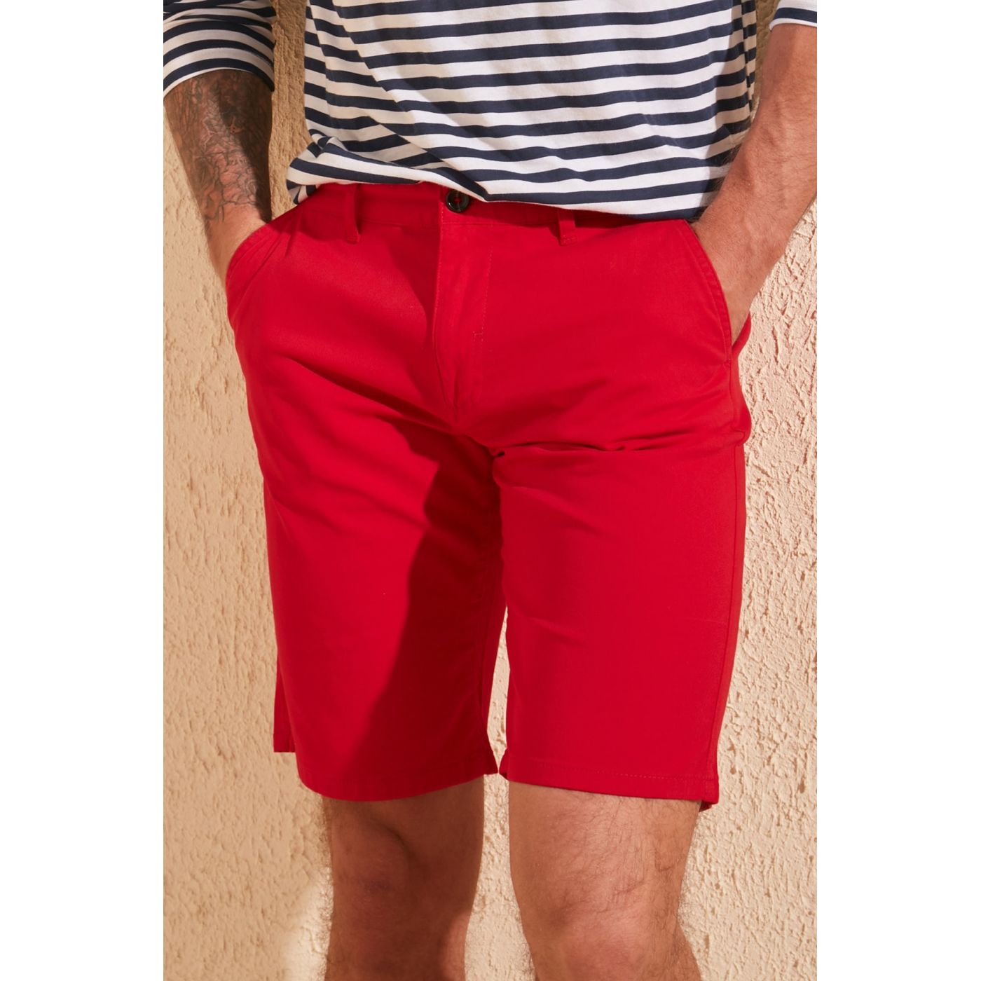 Trendyol Red Men Chino Shorts & Bermuda