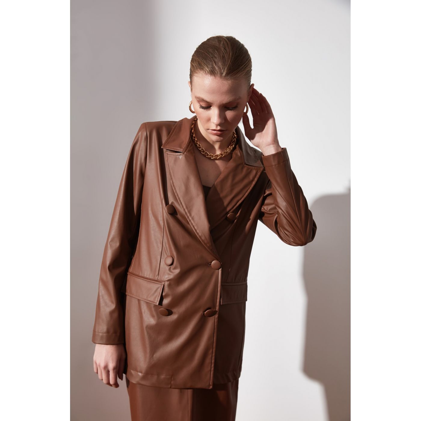 Trendyol Taba Pocket Detailed Jacket