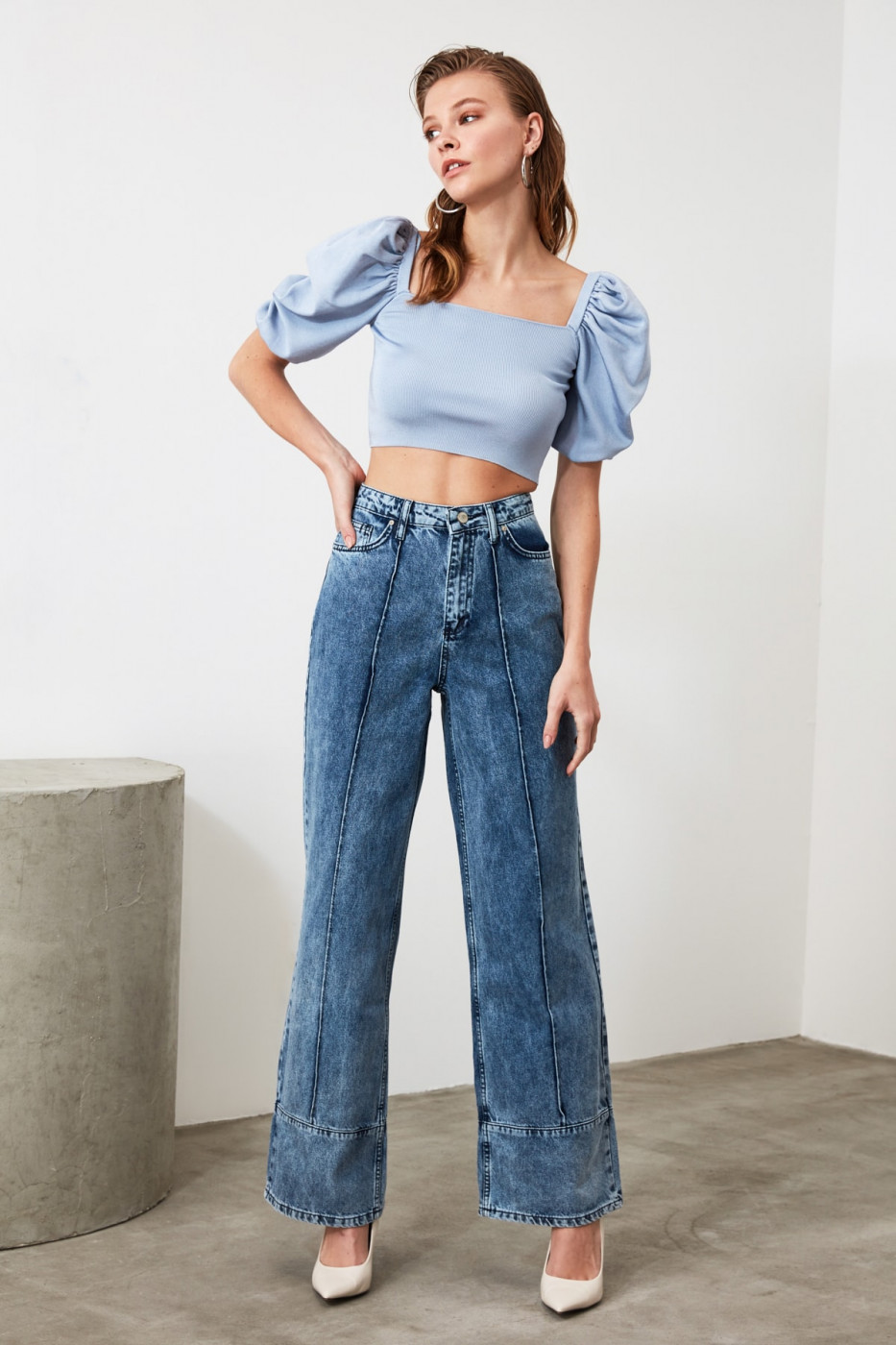 Naiste teksad Trendyol High Waist