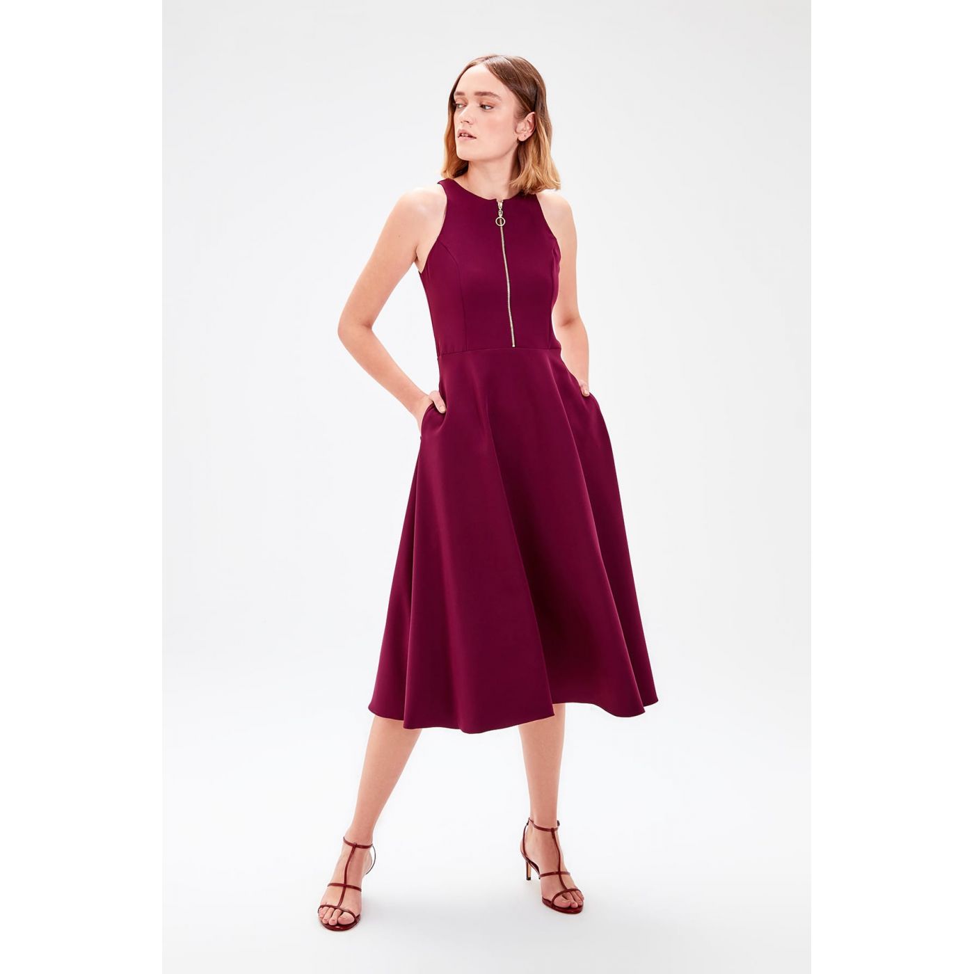 Trendyol Myrrh Zippered Dress
