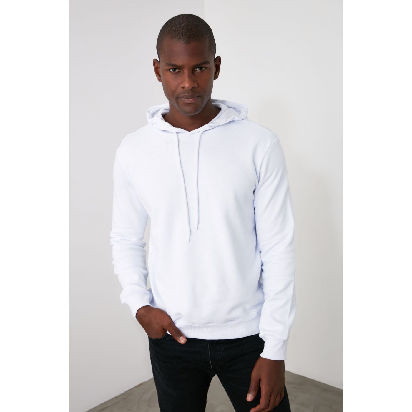Trendyol White Male Back Printed Sweatshirt
