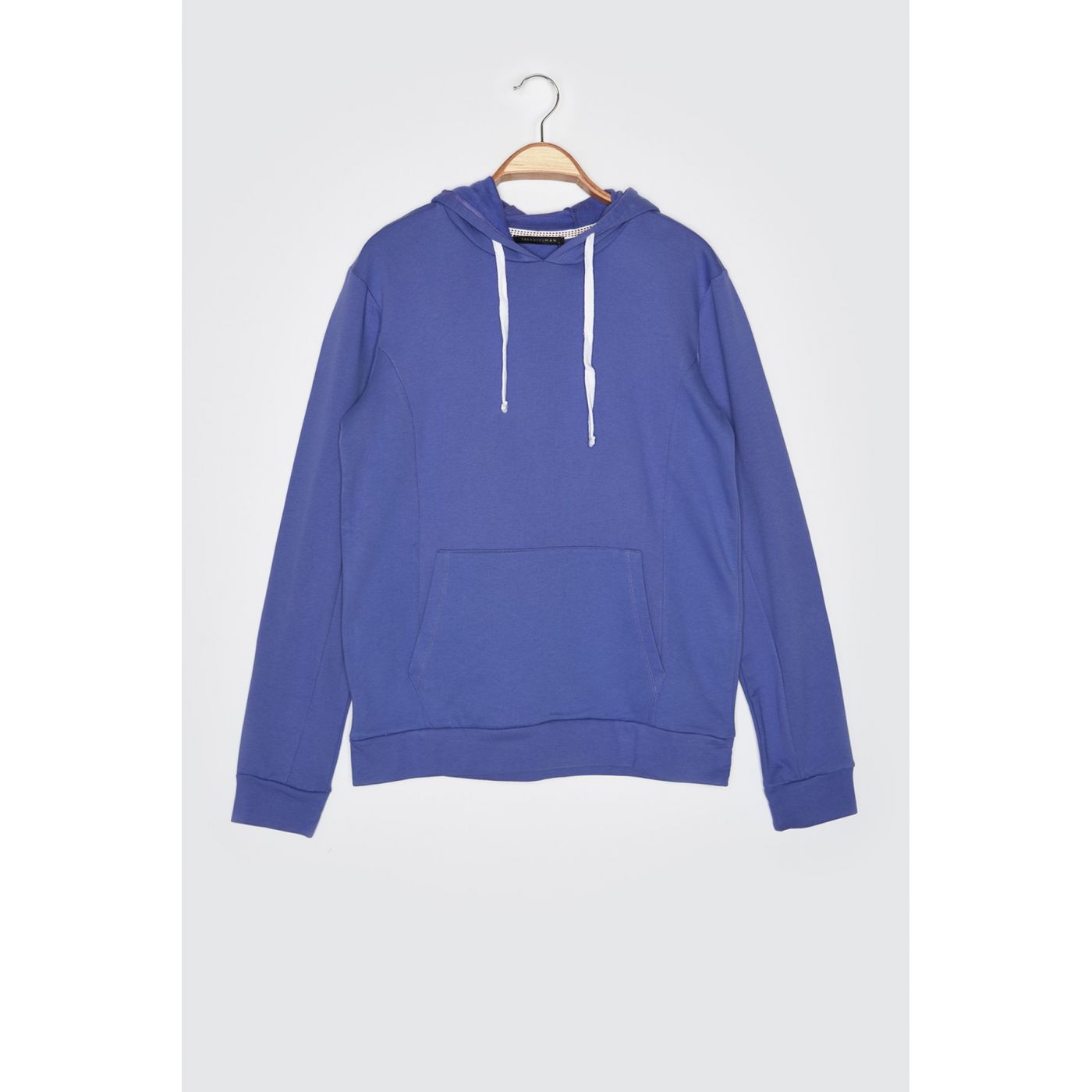 Trendyol Purple Men's Back Printed Sweatshirt