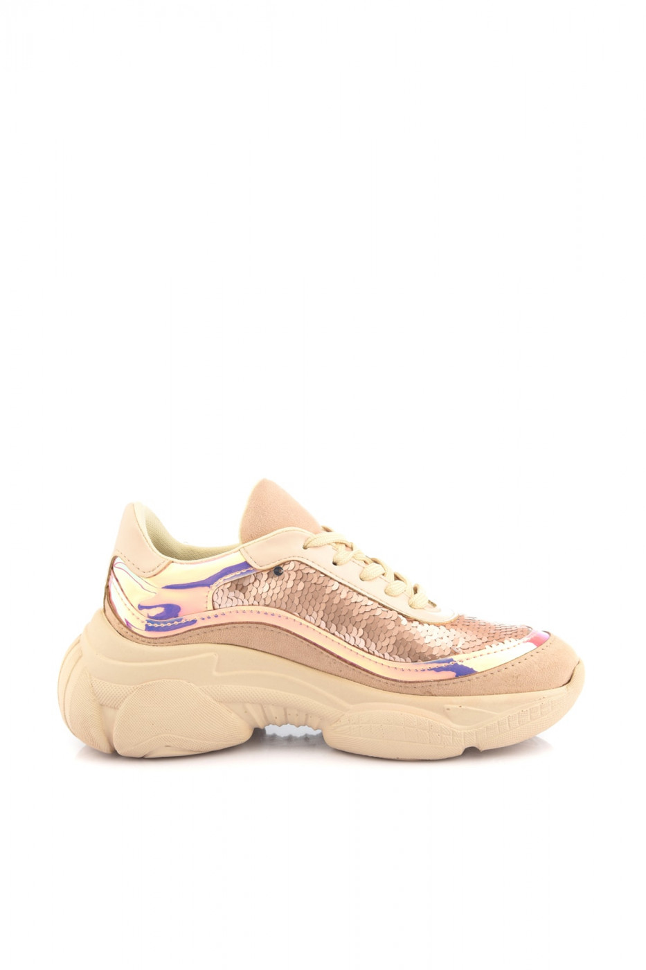 Trendyol Beige Sequined Women's Sneaker