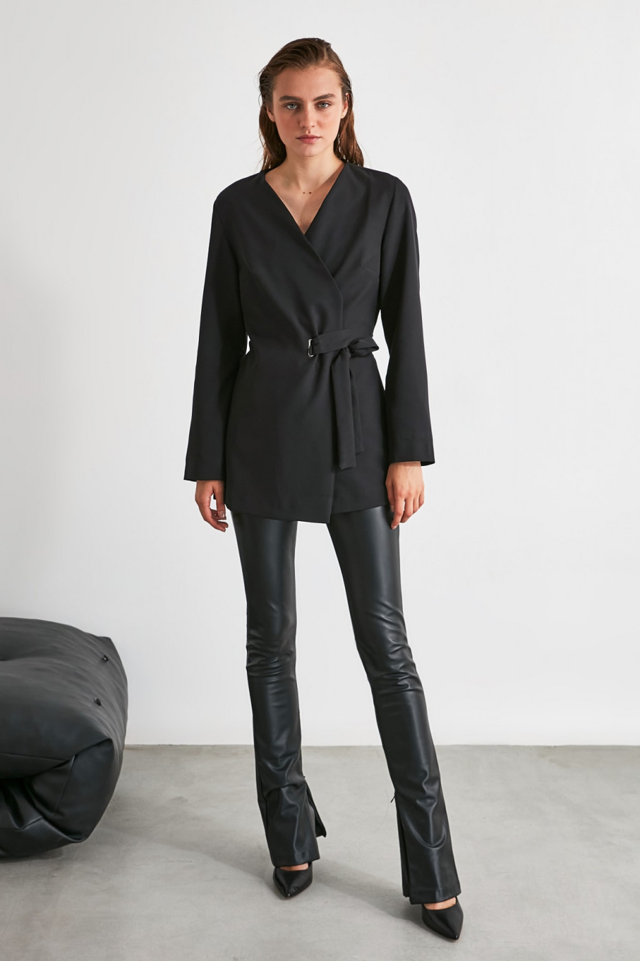 Trendyol Black Belt Jacket