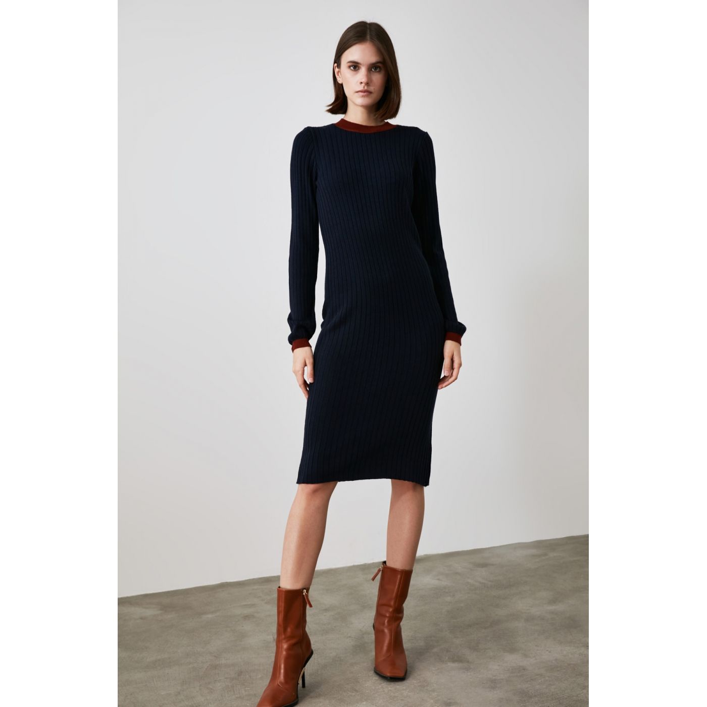 Trendyol Navy Knitwear Dress