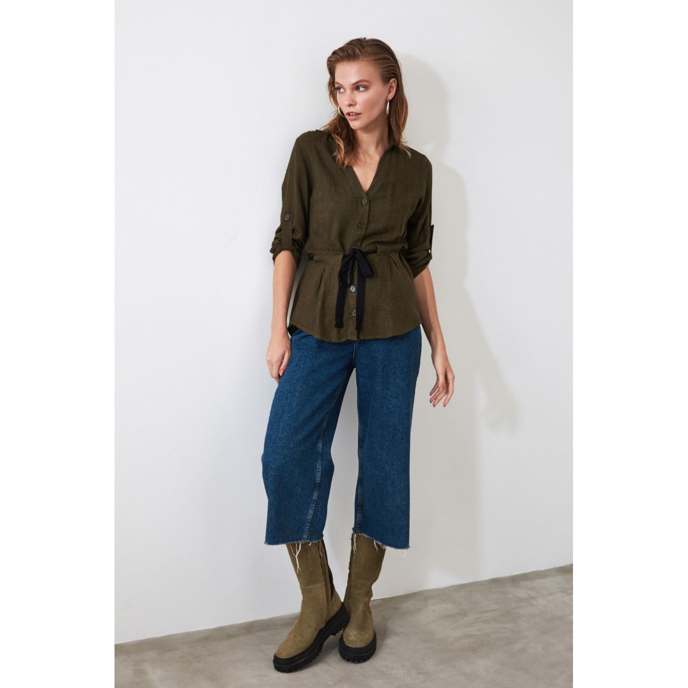 Trendyol Khaki Moored Shirt