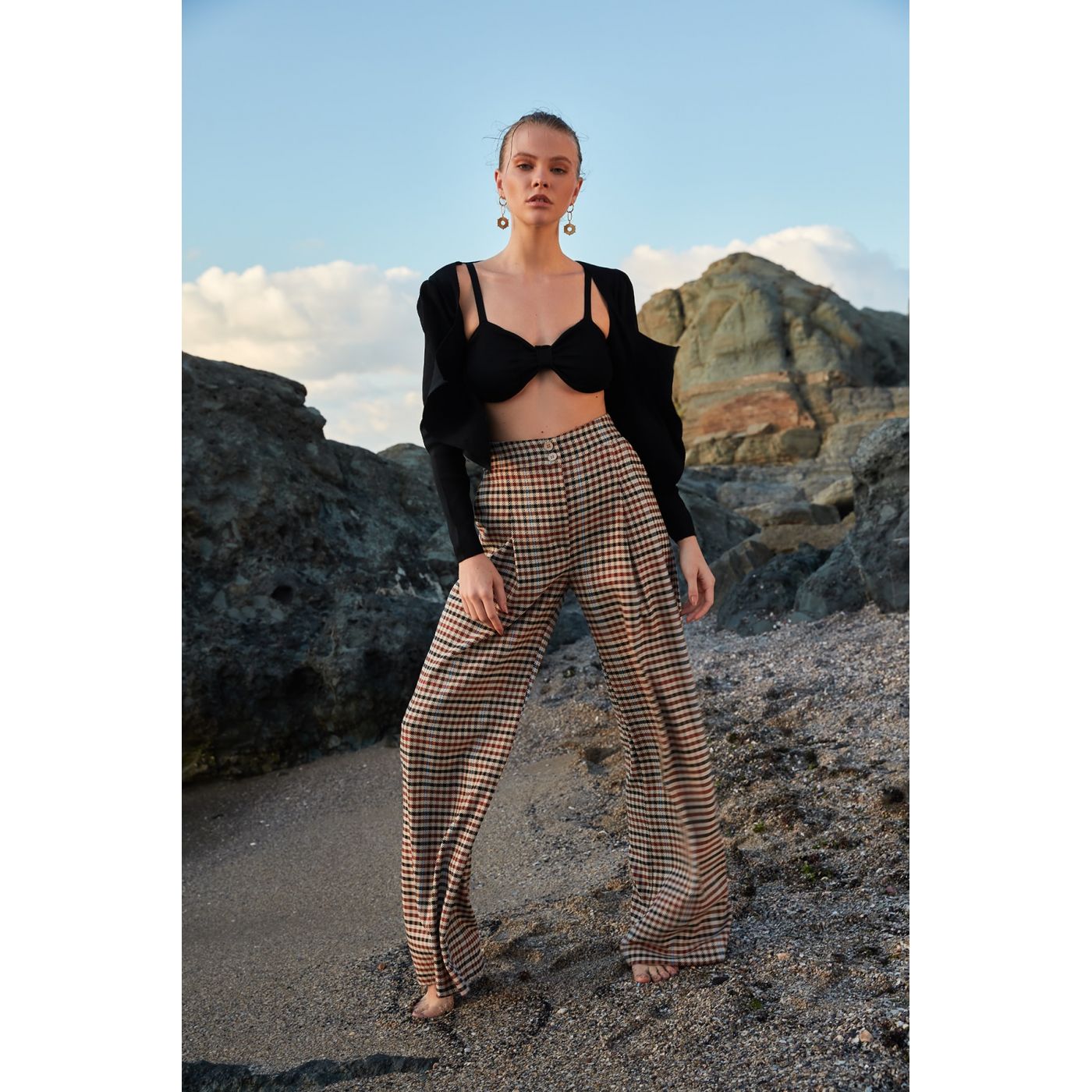 Trendyol Black 2-Knitwear Blop-Cardigan
