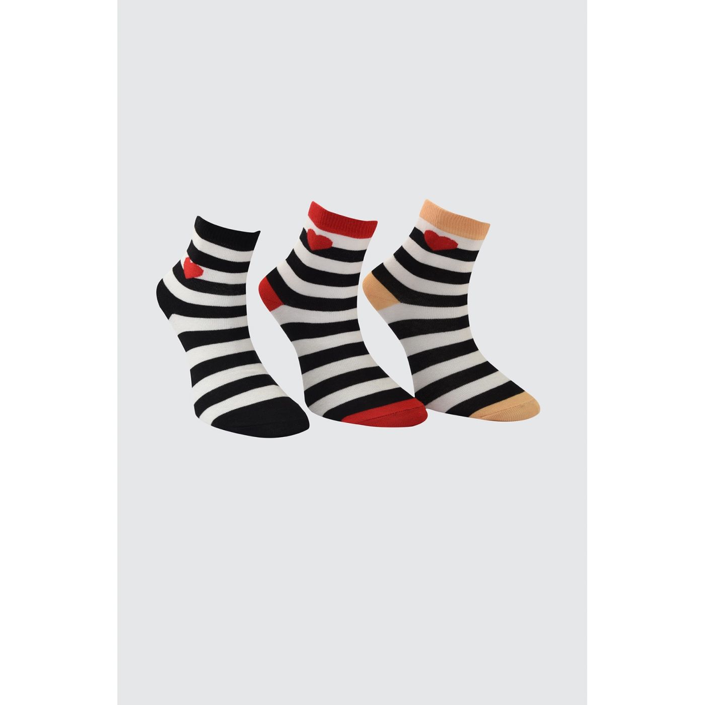 Trendyol Black 3 Pack Embroidered Knitted Socks