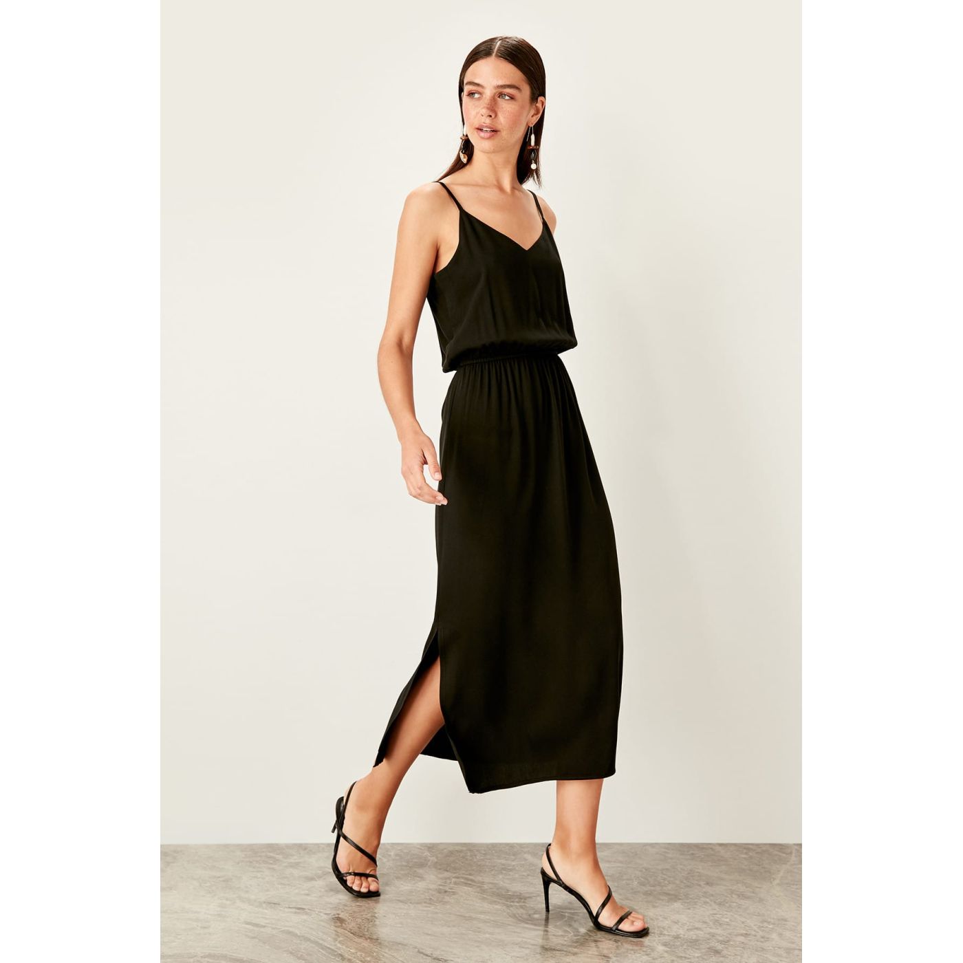 Trendyol Black Slit Dress
