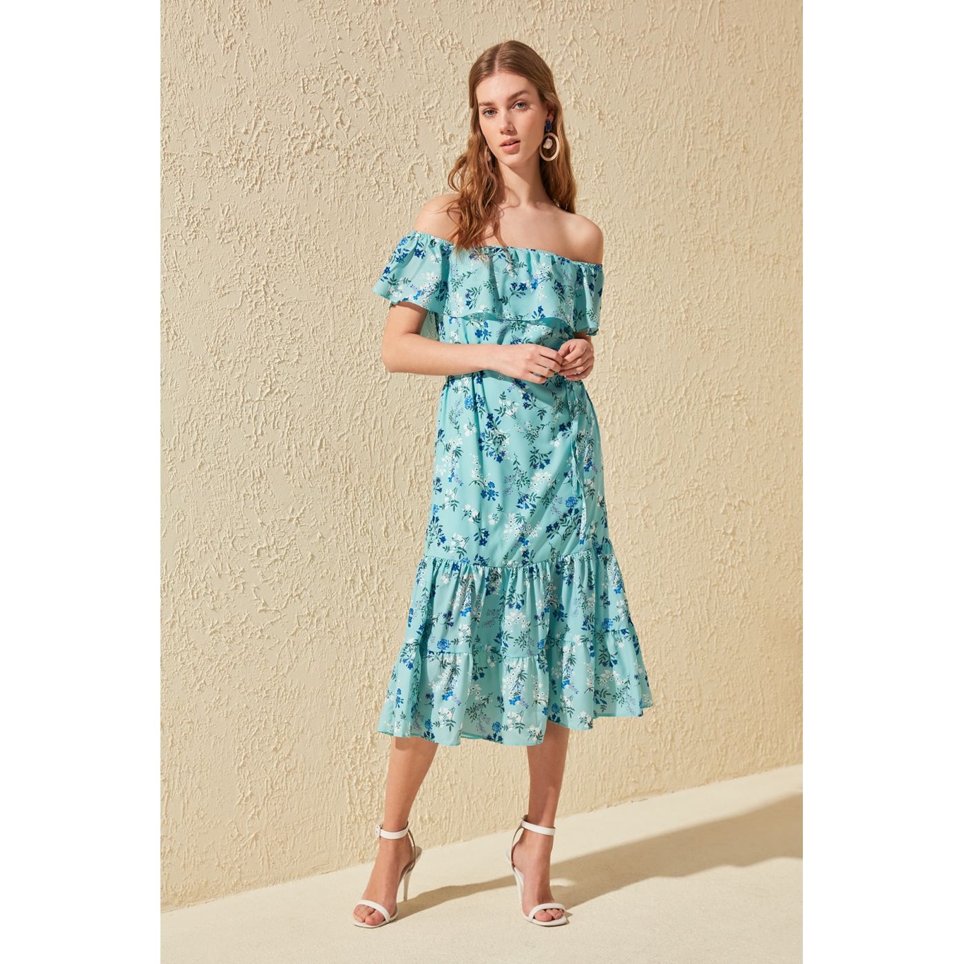 Trendyol Mint Belted Dress