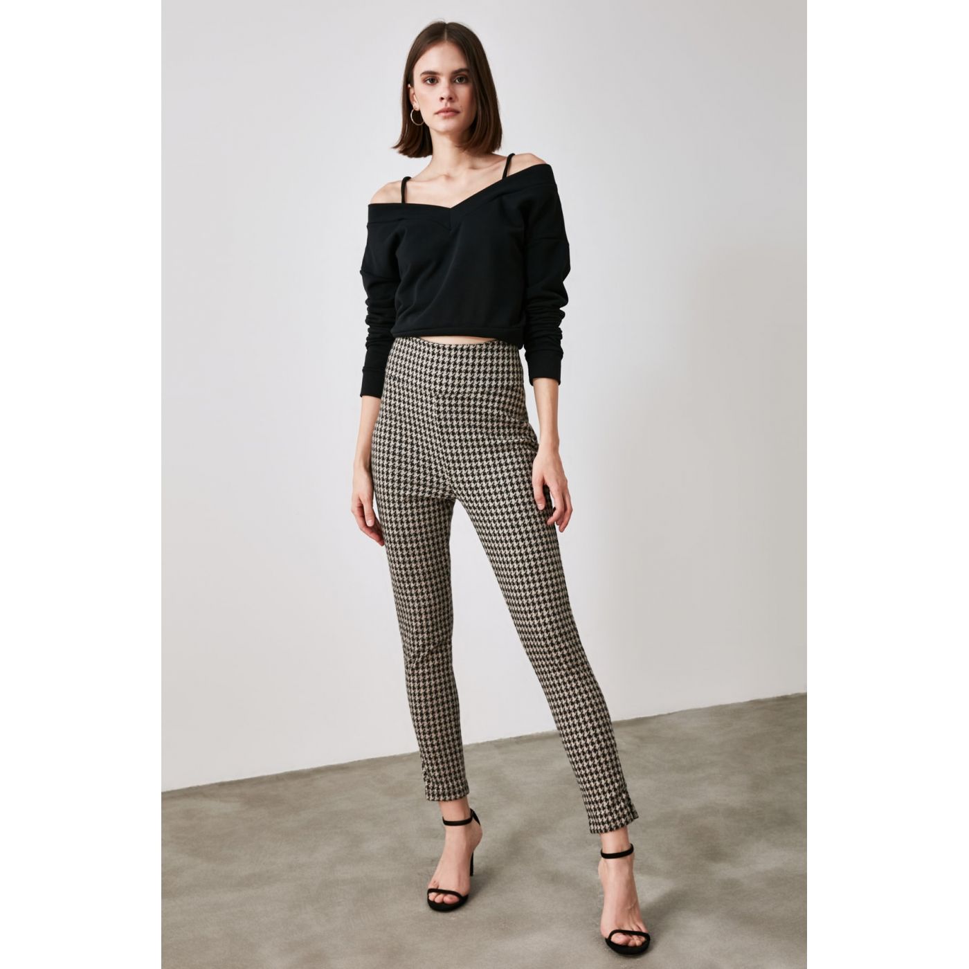 Trendyol Camel Goose Foot Knitted Pants