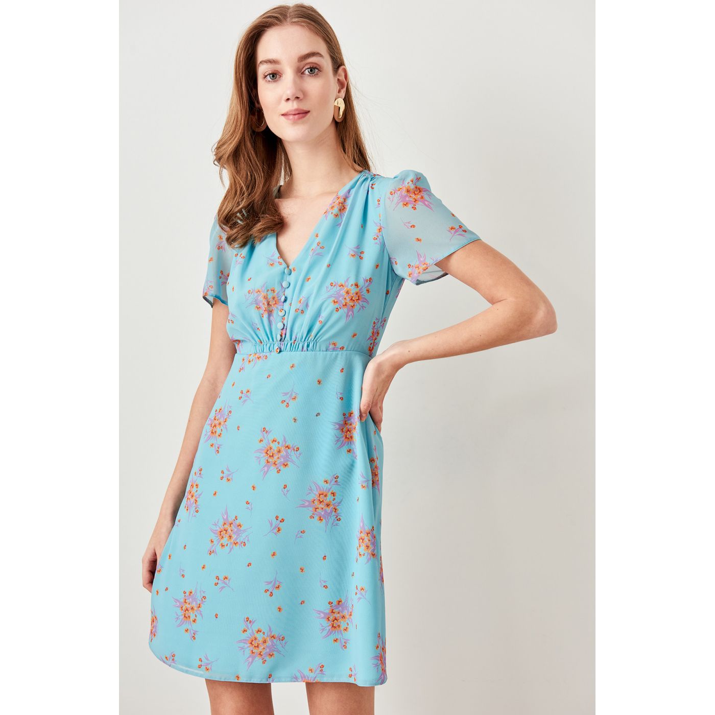 Trendyol Blue Patterned Dress