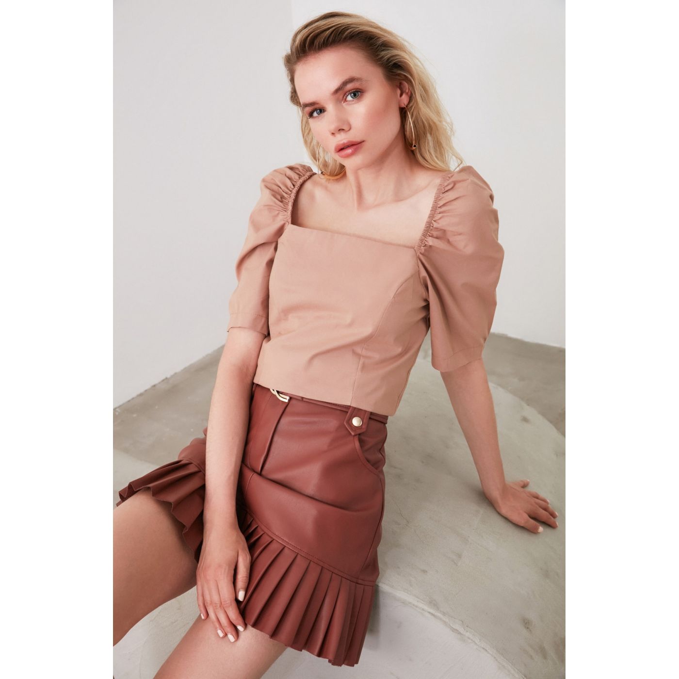 Trendyol Camel Shoulder DetailBlo
